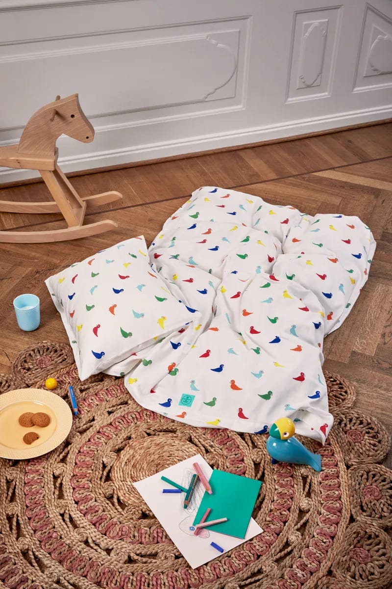 Kay Bojesen Juniorsengetøj Babies Junior Sengetøj - Sangfugl i multifarvet, 4