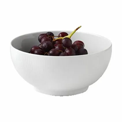 Royal Copenhagen Serveringsskåle Hvid Riflet Skål i Hvid, 21 cm, 4