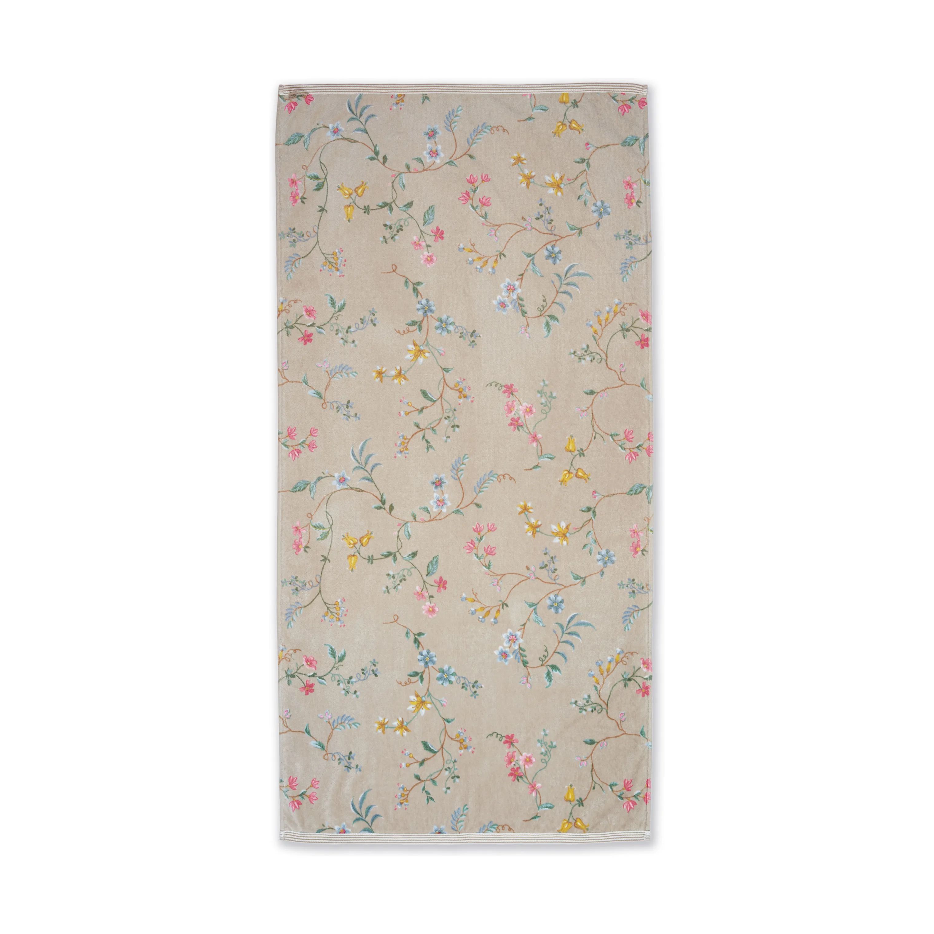 PIP Studio Håndklæder Les Fleurs Håndklæde i Khaki , B70 x L140 cm, 1