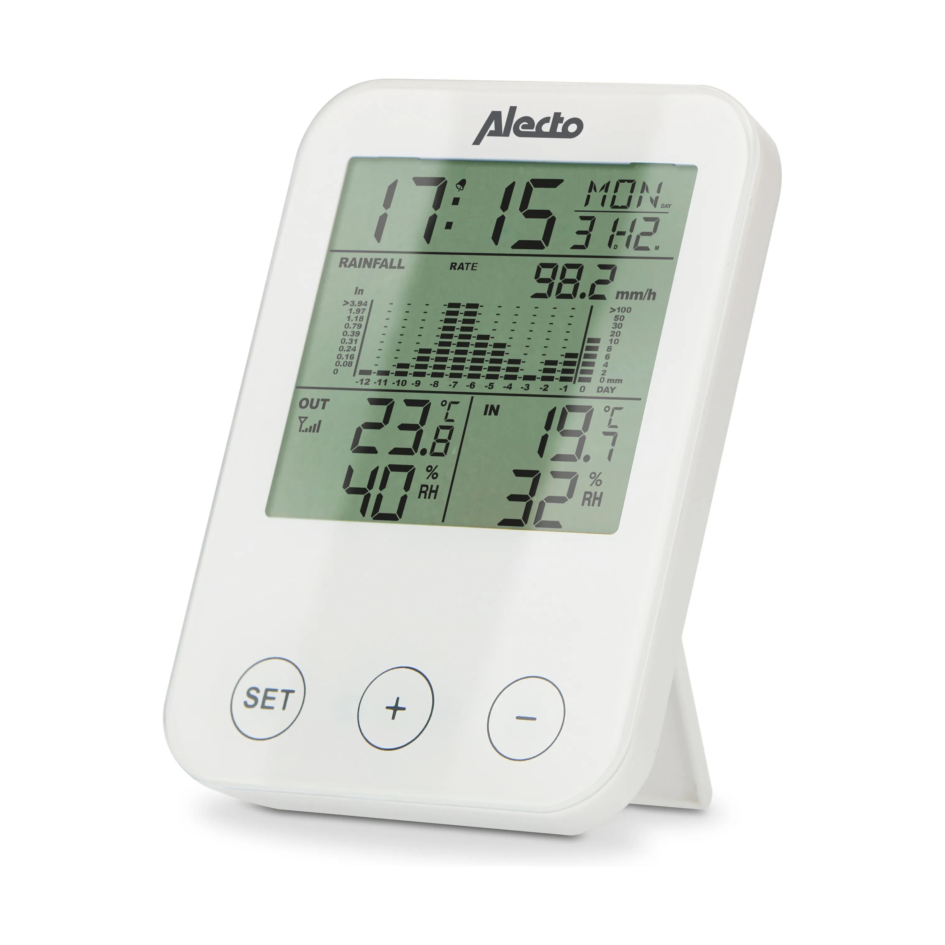 Alecto Home Vejrstationer Vejrstation WS-1200 i hvid, 4