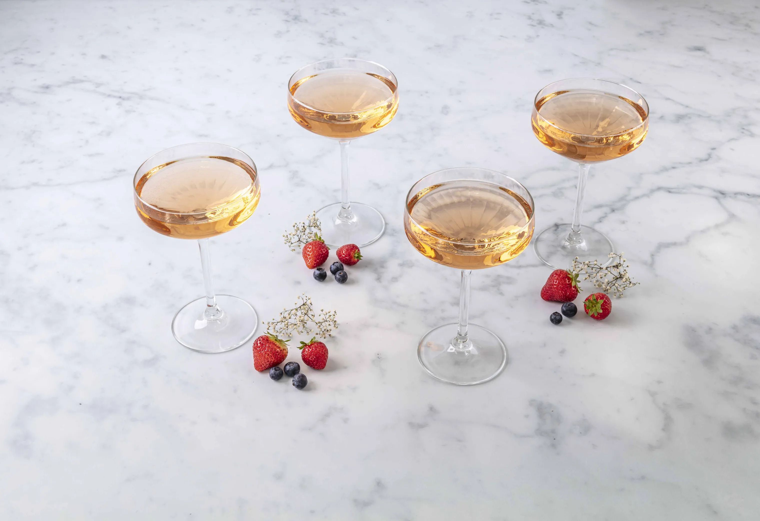 CASA Living Champagneglas Daisy Coupe Champagneglas - 4 stk. i Klar, 3