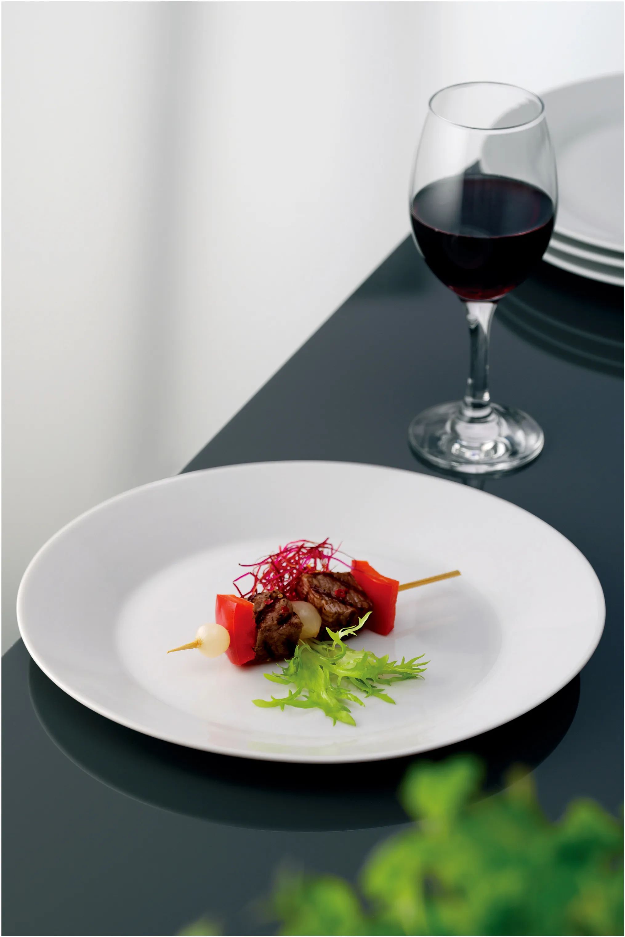Aida Middagstallerkener Café Steaktallerken - 4 stk. i Hvid, 2