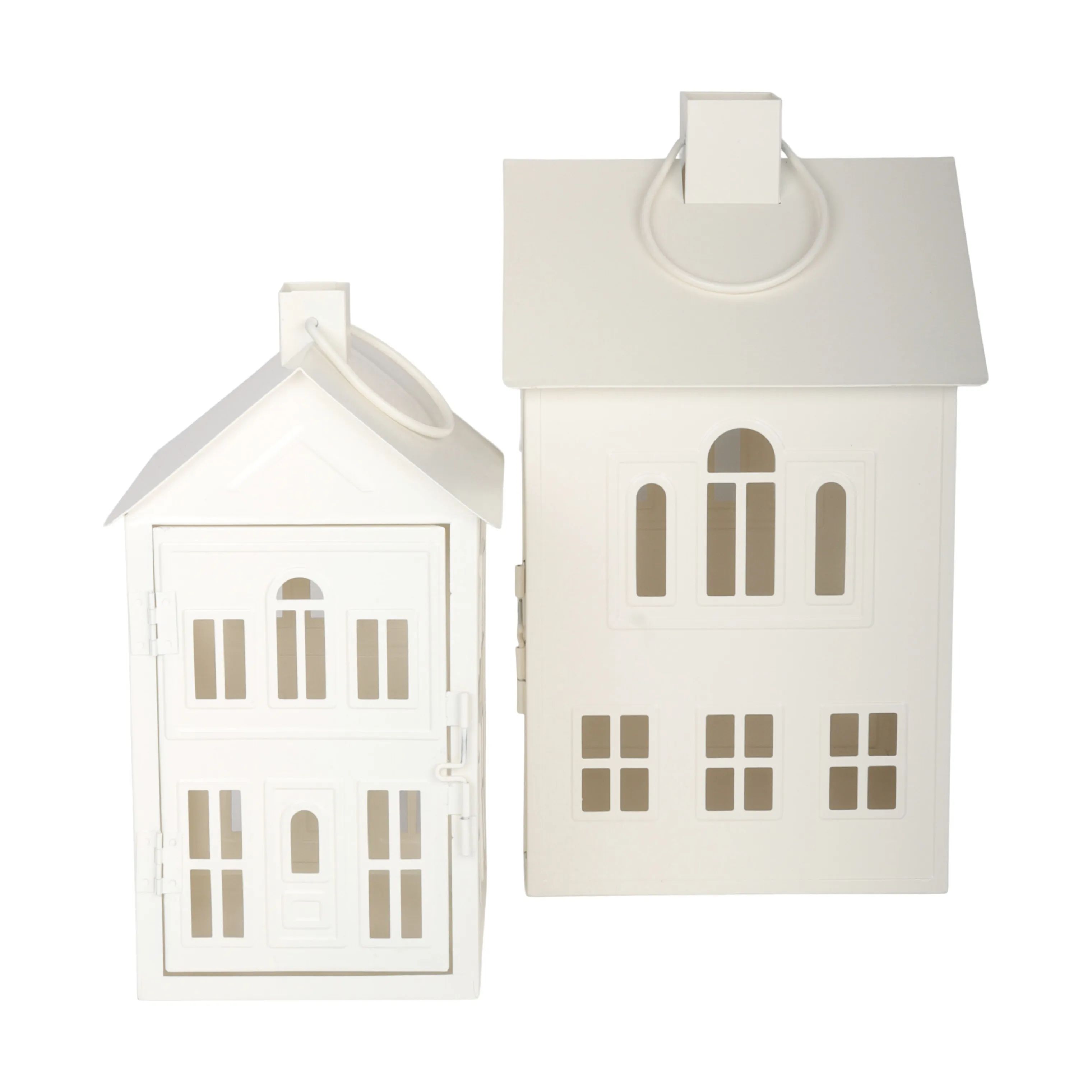 Casa Christmas Bloklysestage Lanterne i Hvid, 26,8 cm, 3