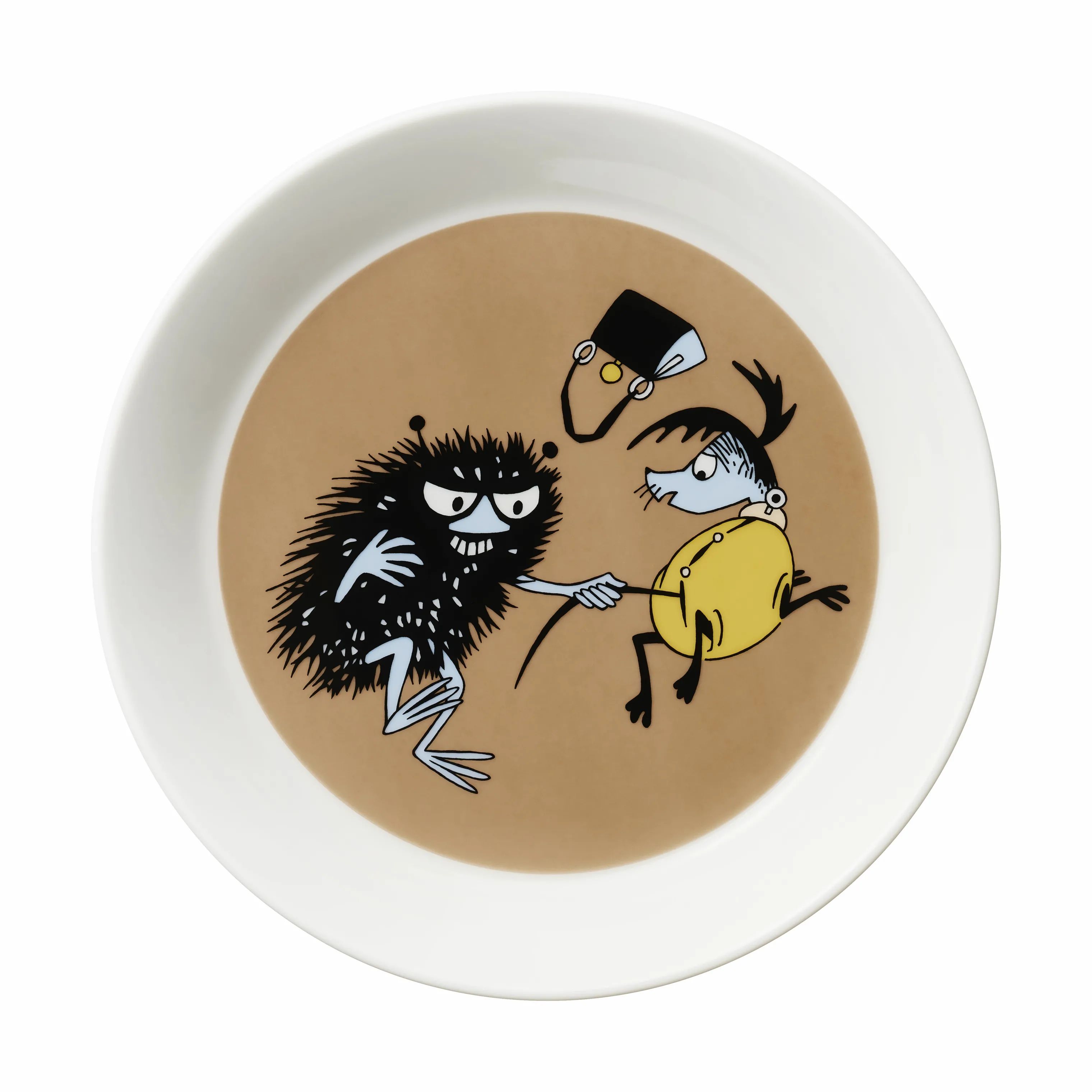 Moomin Arabia Frokosttallerkener Omsorg Tallerken - Stinky i aktion i Stinky i aktion - Brun, 1