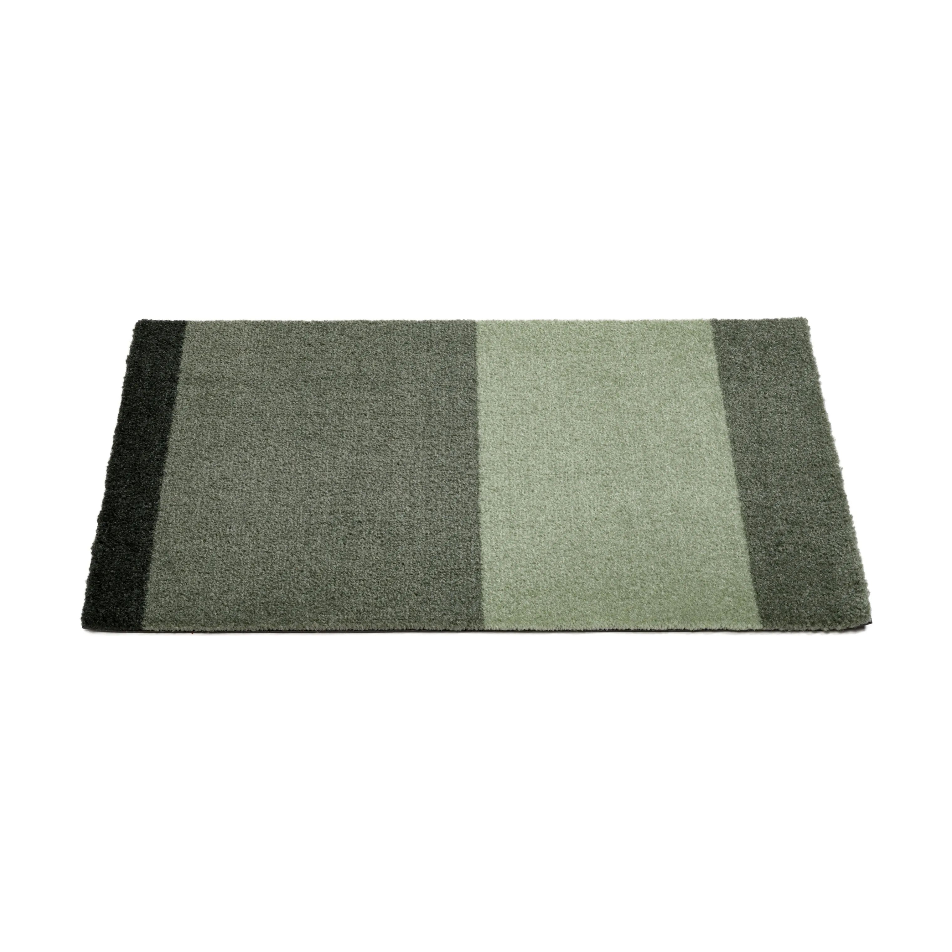 Tica Copenhagen Dørmåtter Stripes Horisontal Gulvmåtte i lysegrøn/støvetgrøn/mørkegrøn, B40 x L60 cm, 4