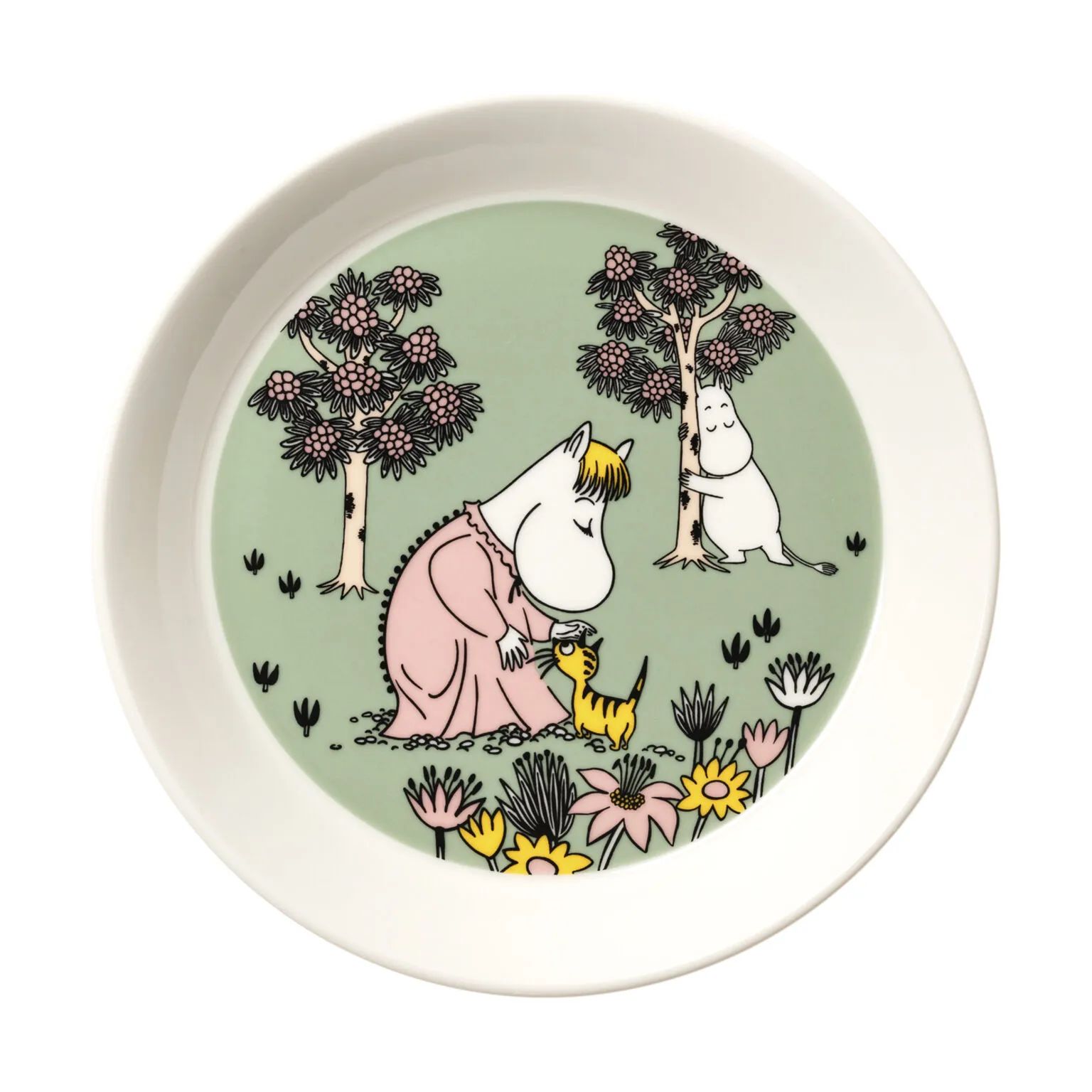 Moomin Arabia Frokosttallerkener Ferieklar Kærlig omsorg Tallerken i Omsorg, 1