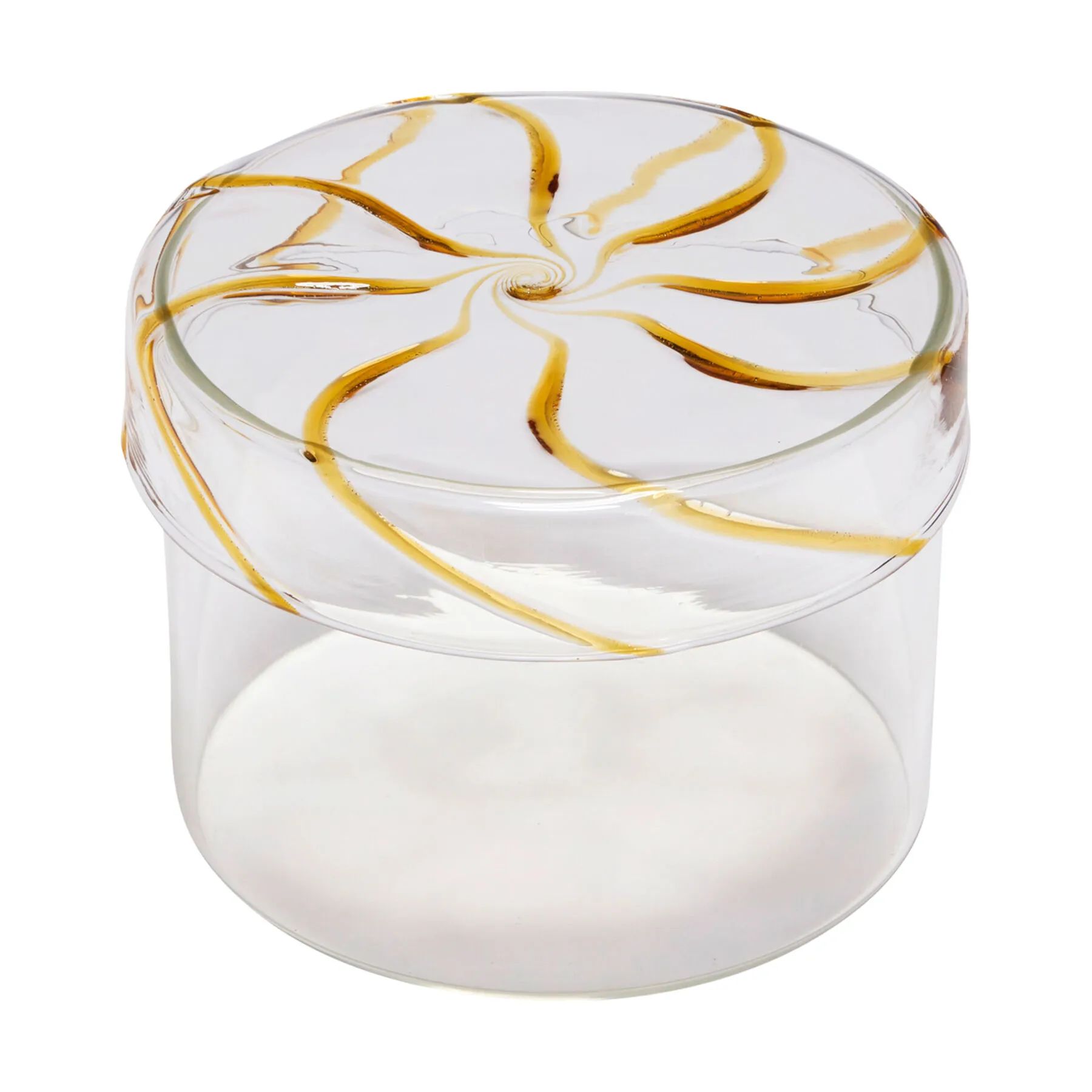 Hübsch Opbevaringsglas Heir Opbevaringsglas i Klar/Gul, 1