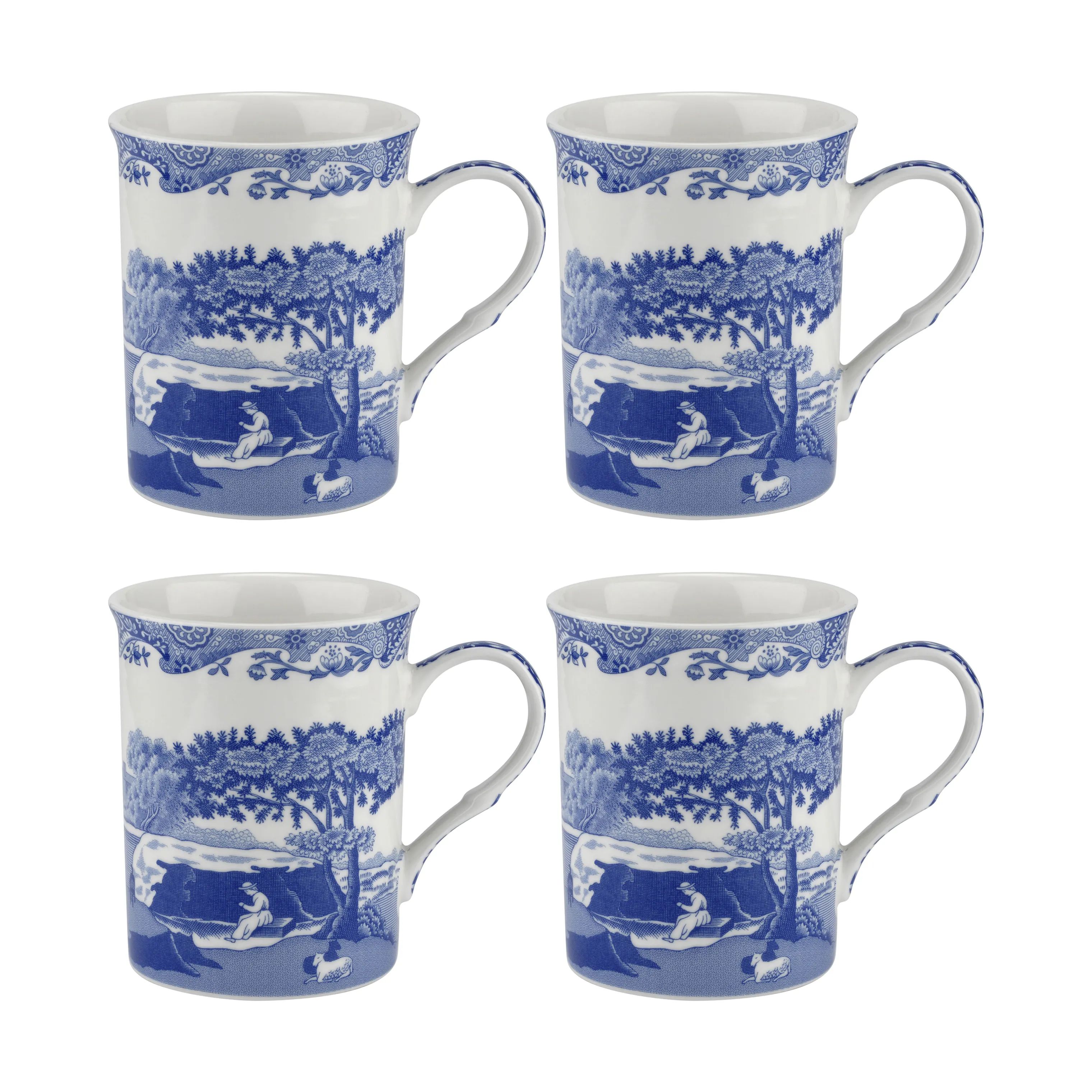 Spode Krus og kopper med hank Blue Italian Blue Italien Krus - 4 stk. i Multifarvet, 1