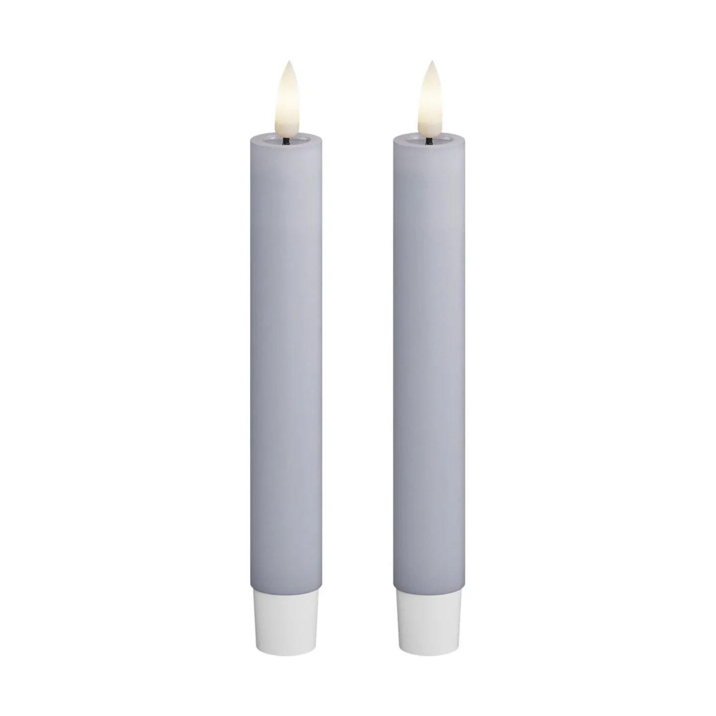Deluxe Homeart LED-lys Real Flame LED Kronelys - 2 stk. i Dust blue, 15 cm, 1