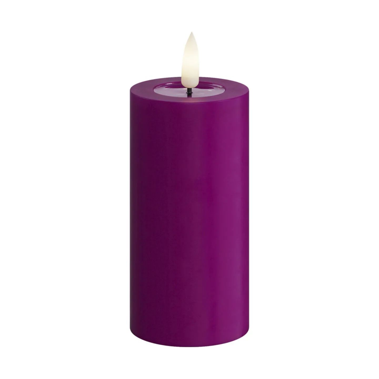 Deluxe Homeart LED-lys Real Flame LED Bloklys i Violet , 10 cm, 1