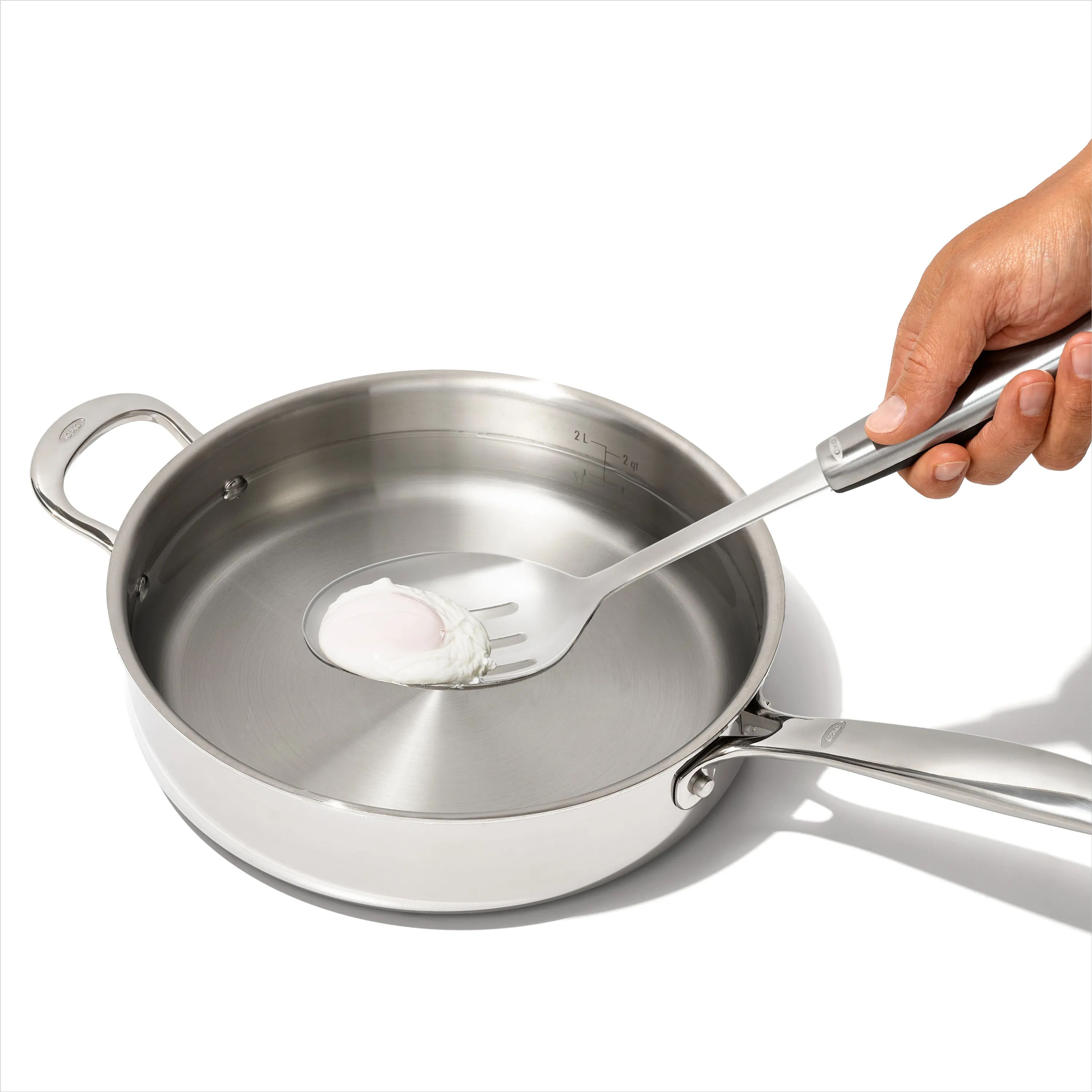 OXO Hulskeer STEEL Hulske i Sølvfarvet/sort, 3
