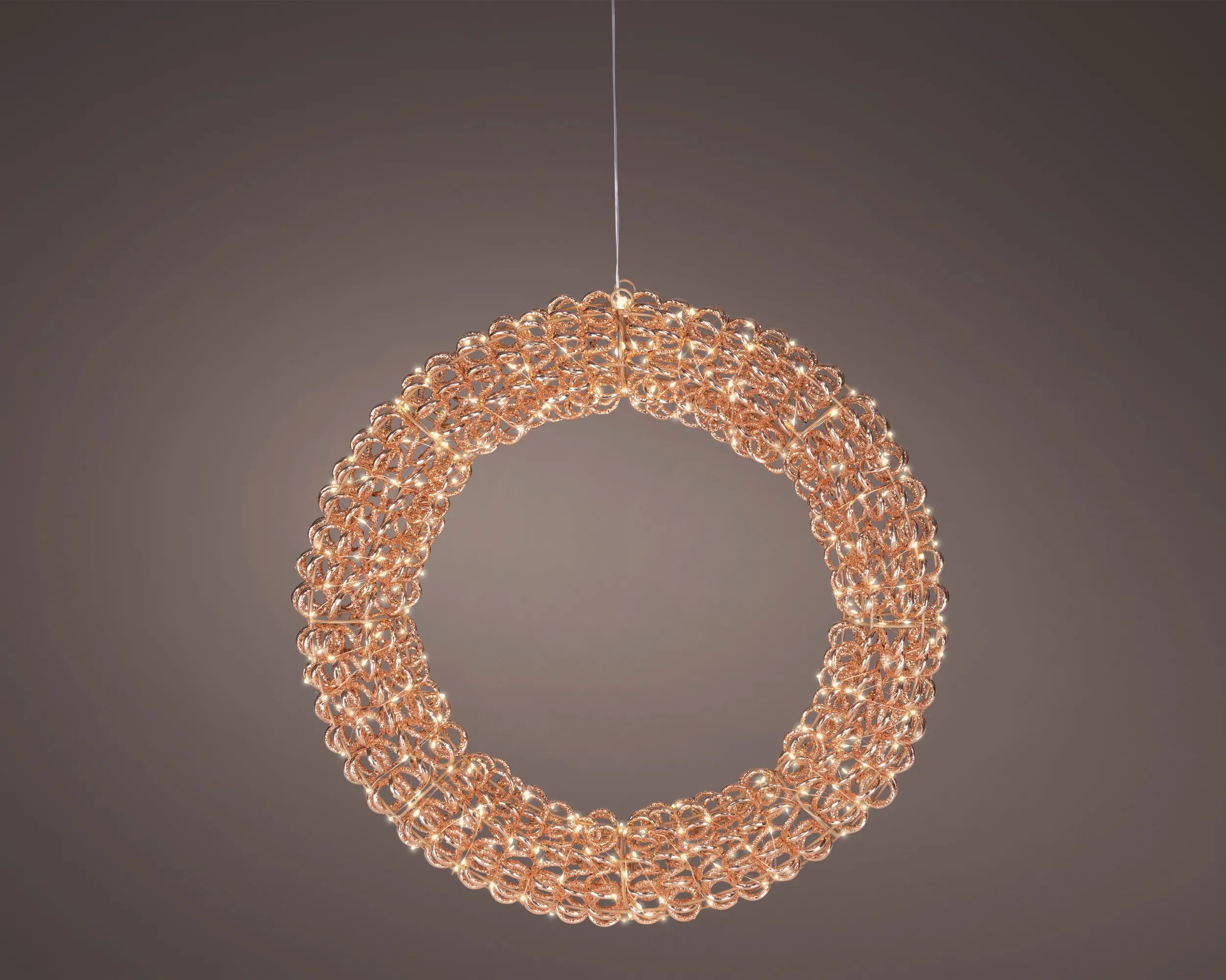 Casa Christmas Øvrigt julepynt LED Krans i Rosegold, 58 cm, 2