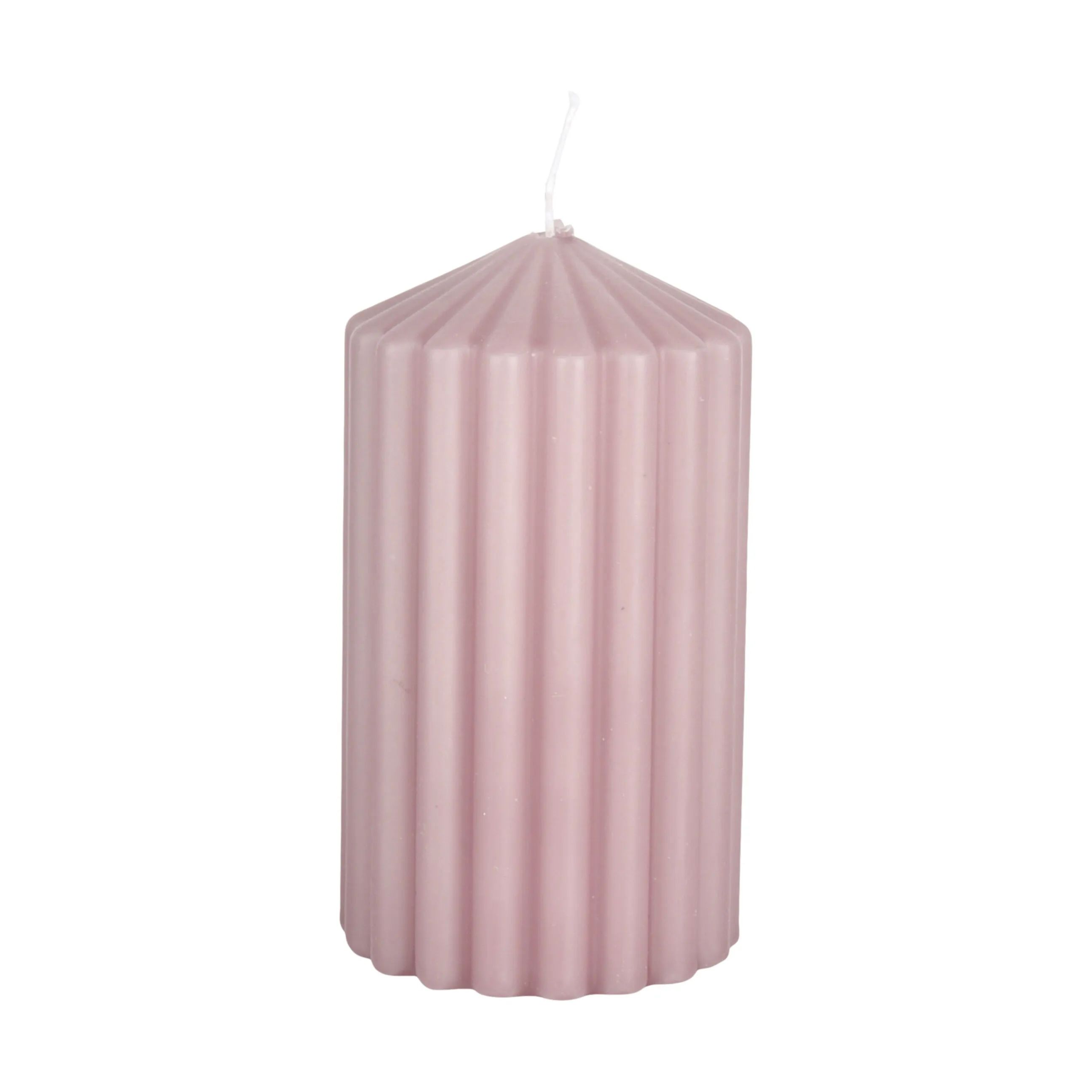 CASA Living Bloklys Rillet Bloklys i Lys Rosa, 1