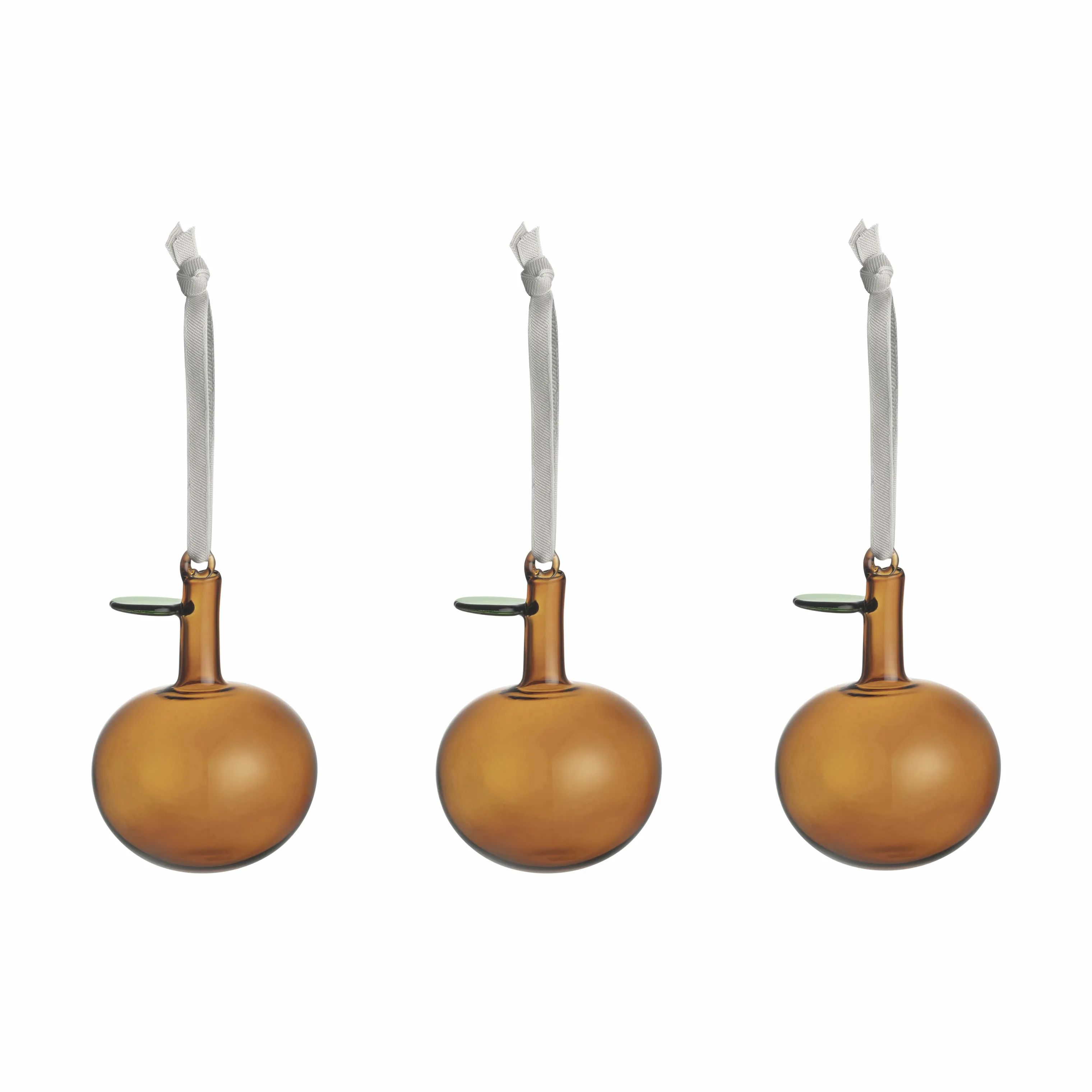 Iittala Juleophæng Oiva Toikka Collection Ophæng Æbler - 3 stk. i Brun, 1
