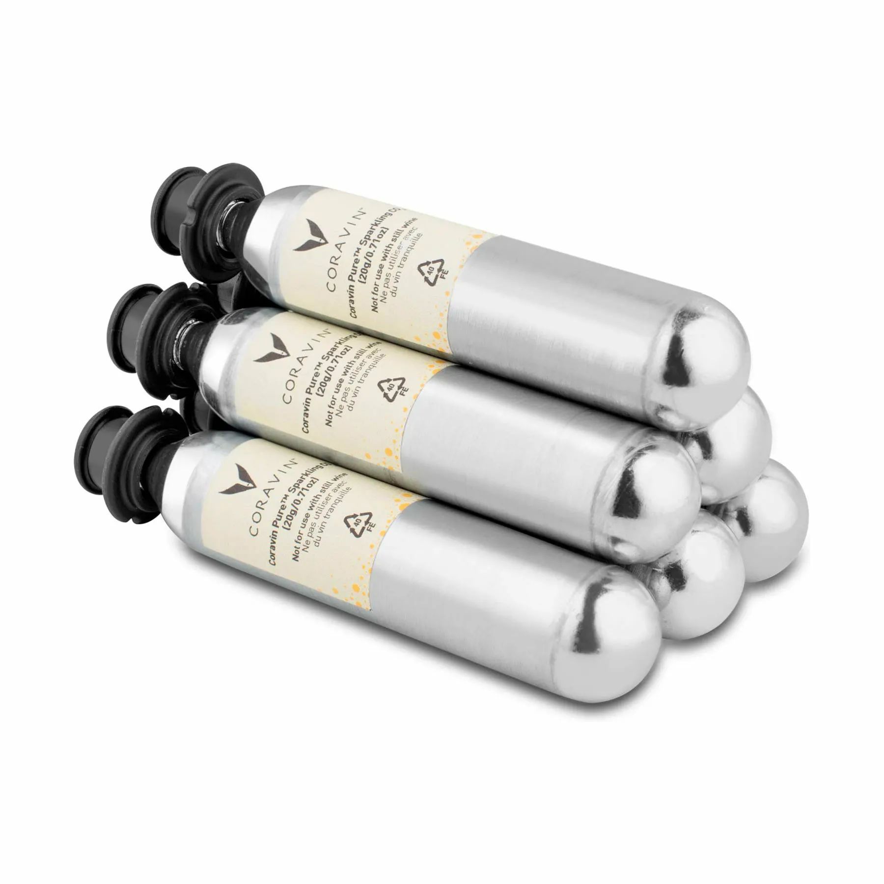 Coravin Vinpumper Sparkling Kapsel - 6 stk. i Sølvfarvet, 1