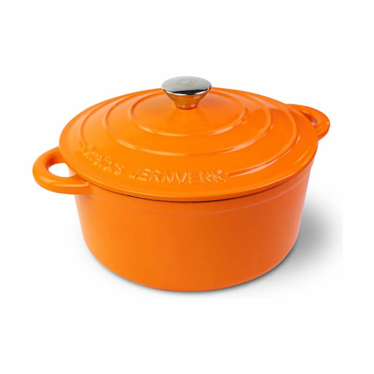 Orrefors Jernverk Gryder Støbejernsgryde i Orange/creme, 1