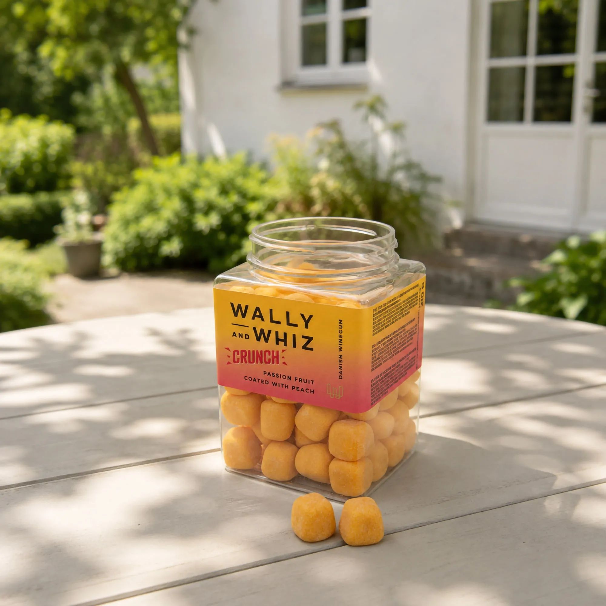 Wally and Whiz Søde sager Crunch Vingummi - Passionsfrugt med fersken i Orange, 3