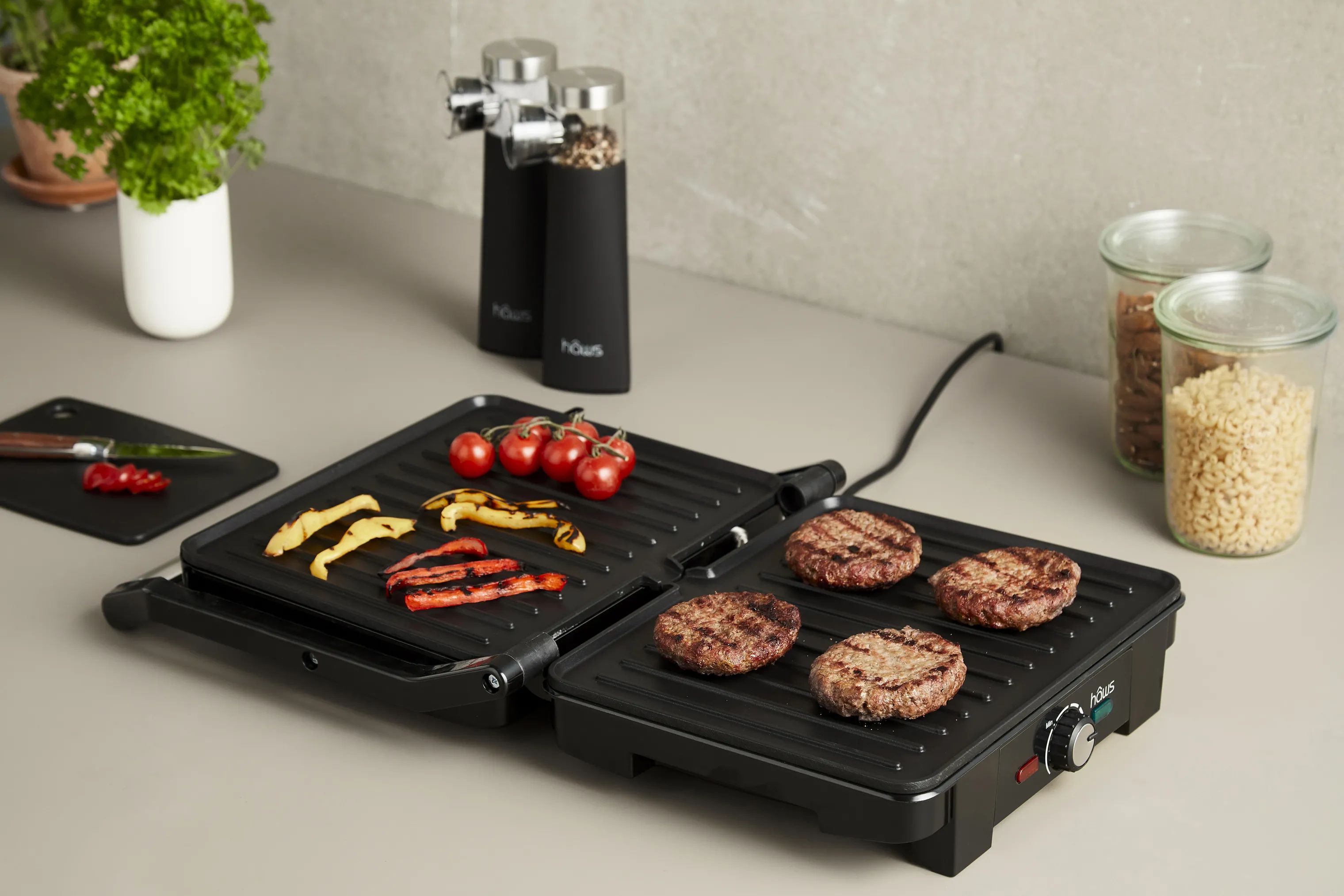 Hâws Bordgrill Paninigrill i sort/stål, 5