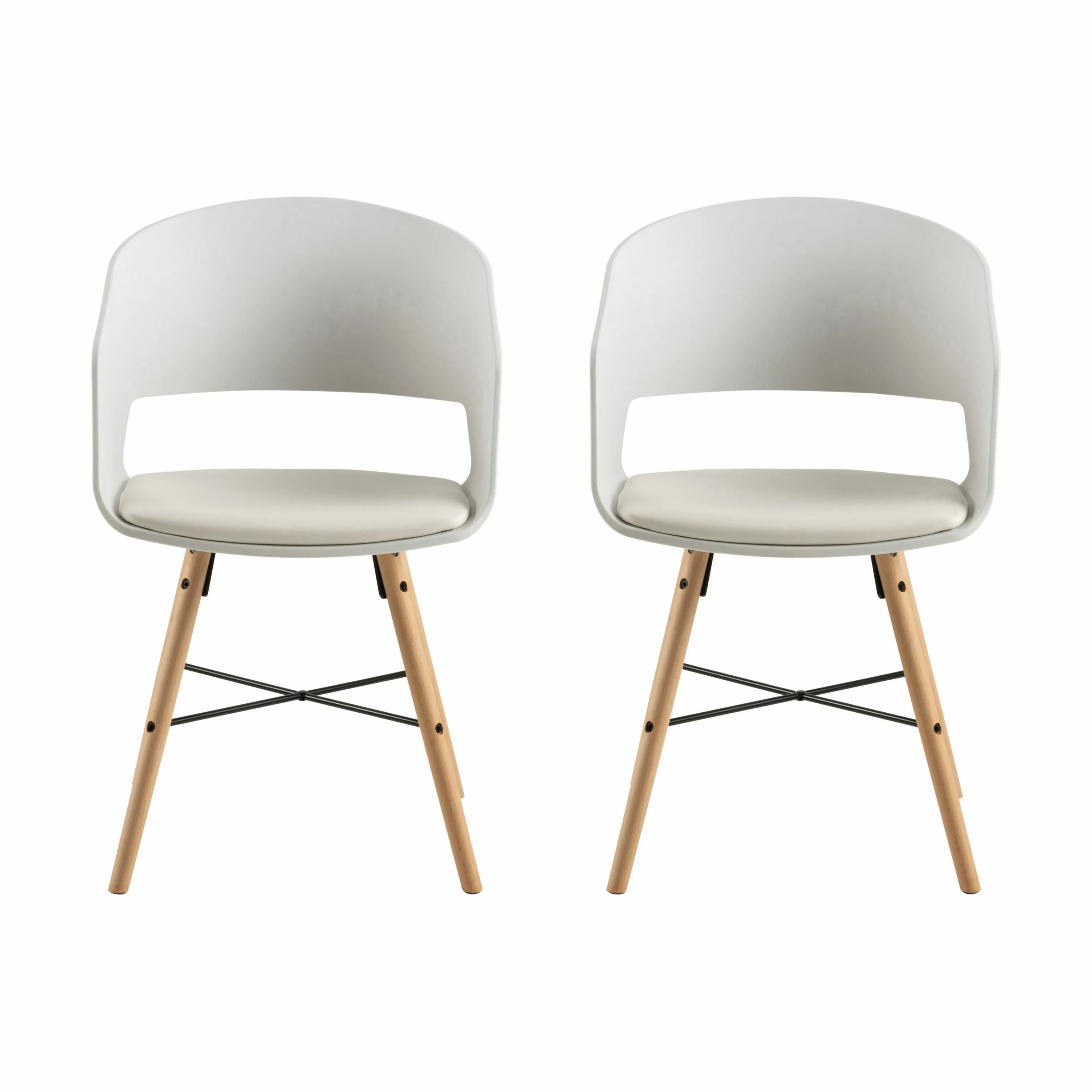 CASA Living Spisebordsstole Luna Spisebordsstol - 2 stk. i hvid, 1