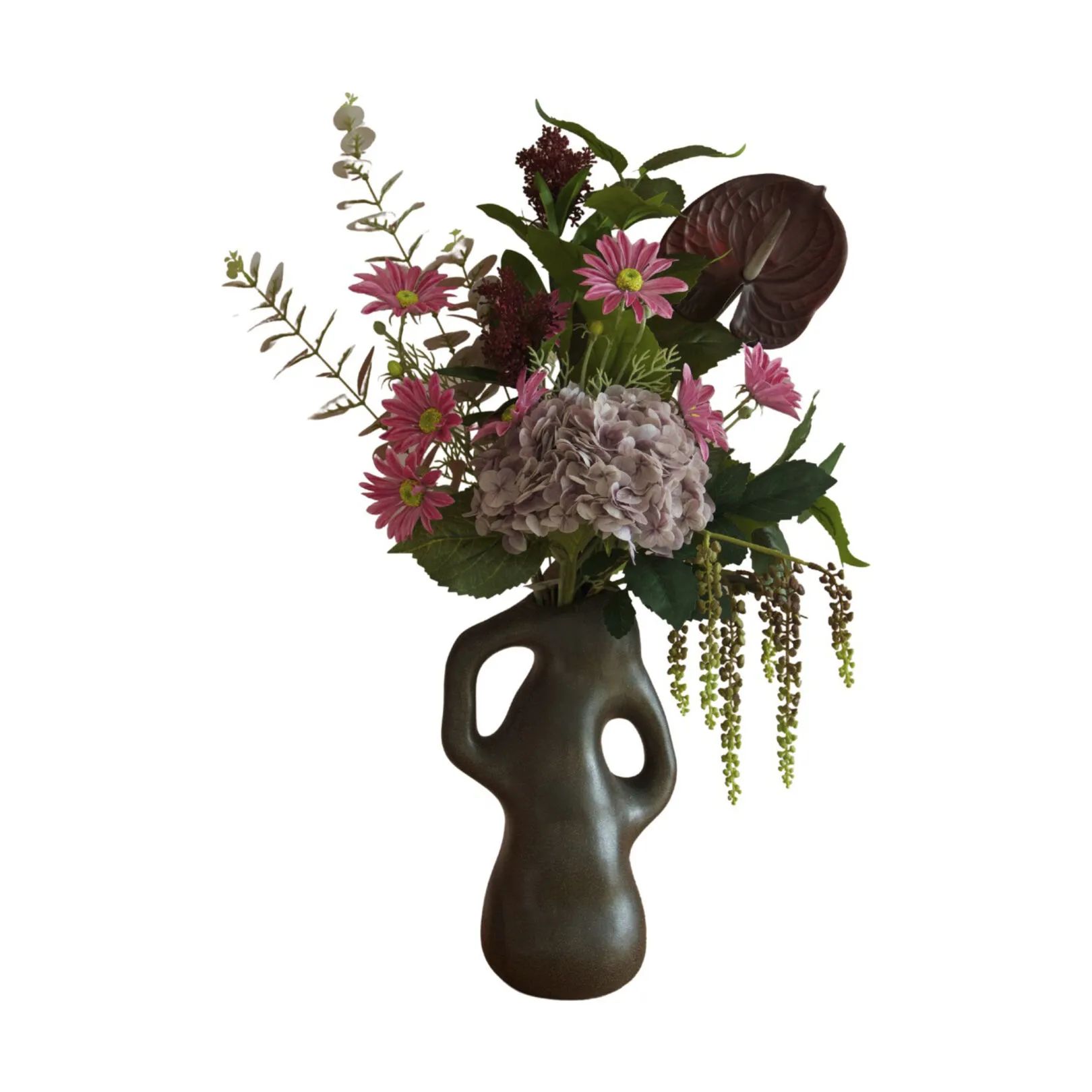 Fleuristc Kunstige blomster Pinky Promise Buket i 8 stilke, 1