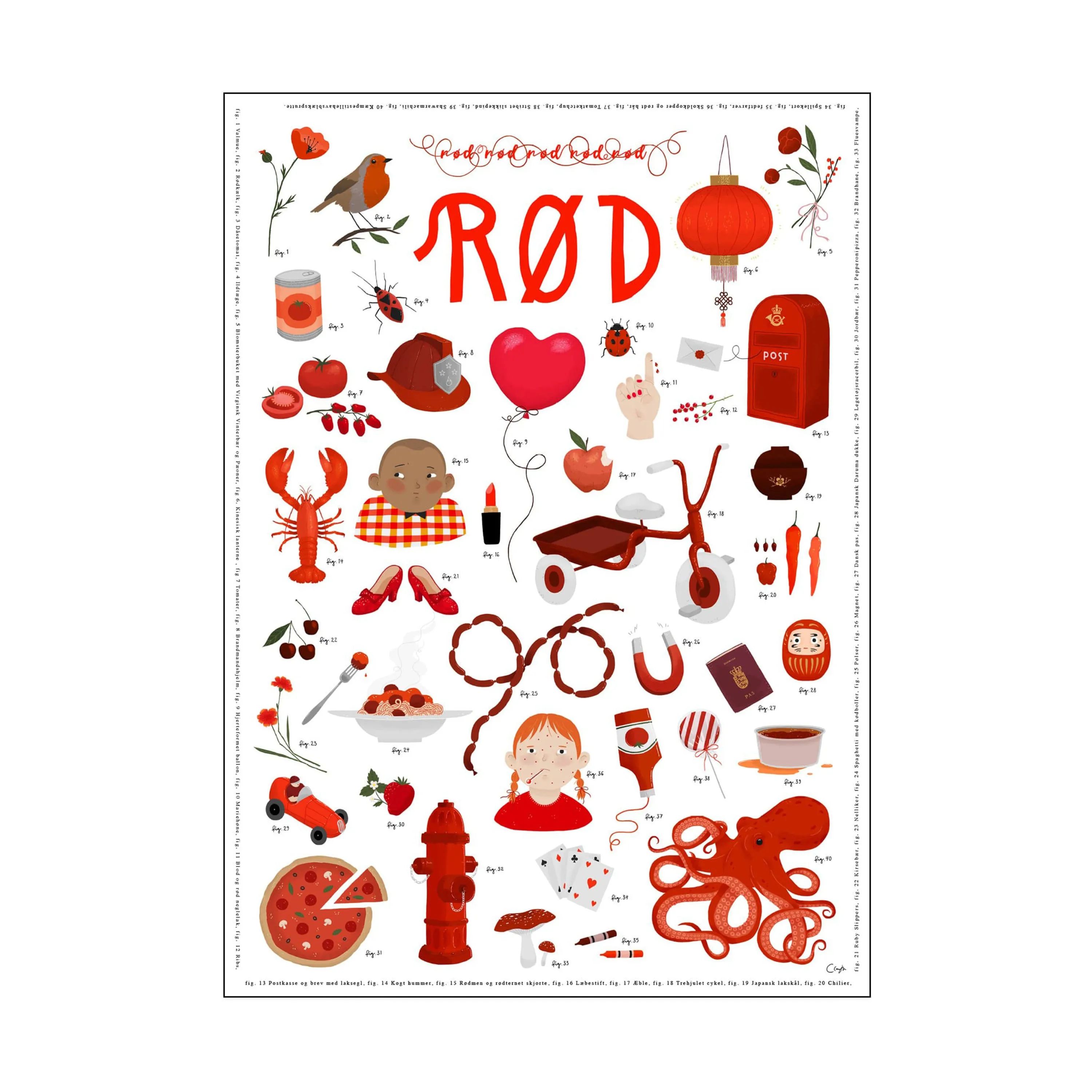Poster&Frame Plakater Plakat - Yndlingsfarver i B29,7 x L42 cm, 1