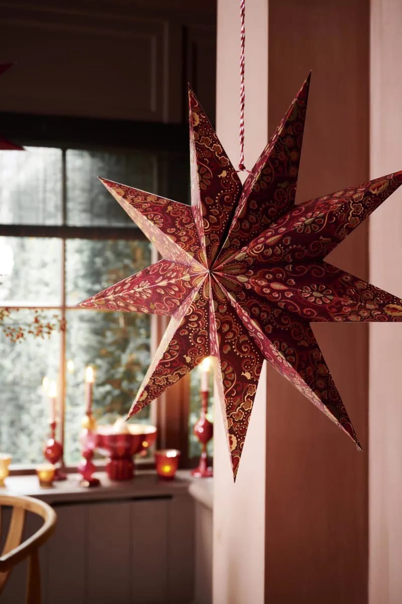 PIP Studio Juleophæng Christmas Julestjerne i Mørkerød, 100 cm, 2