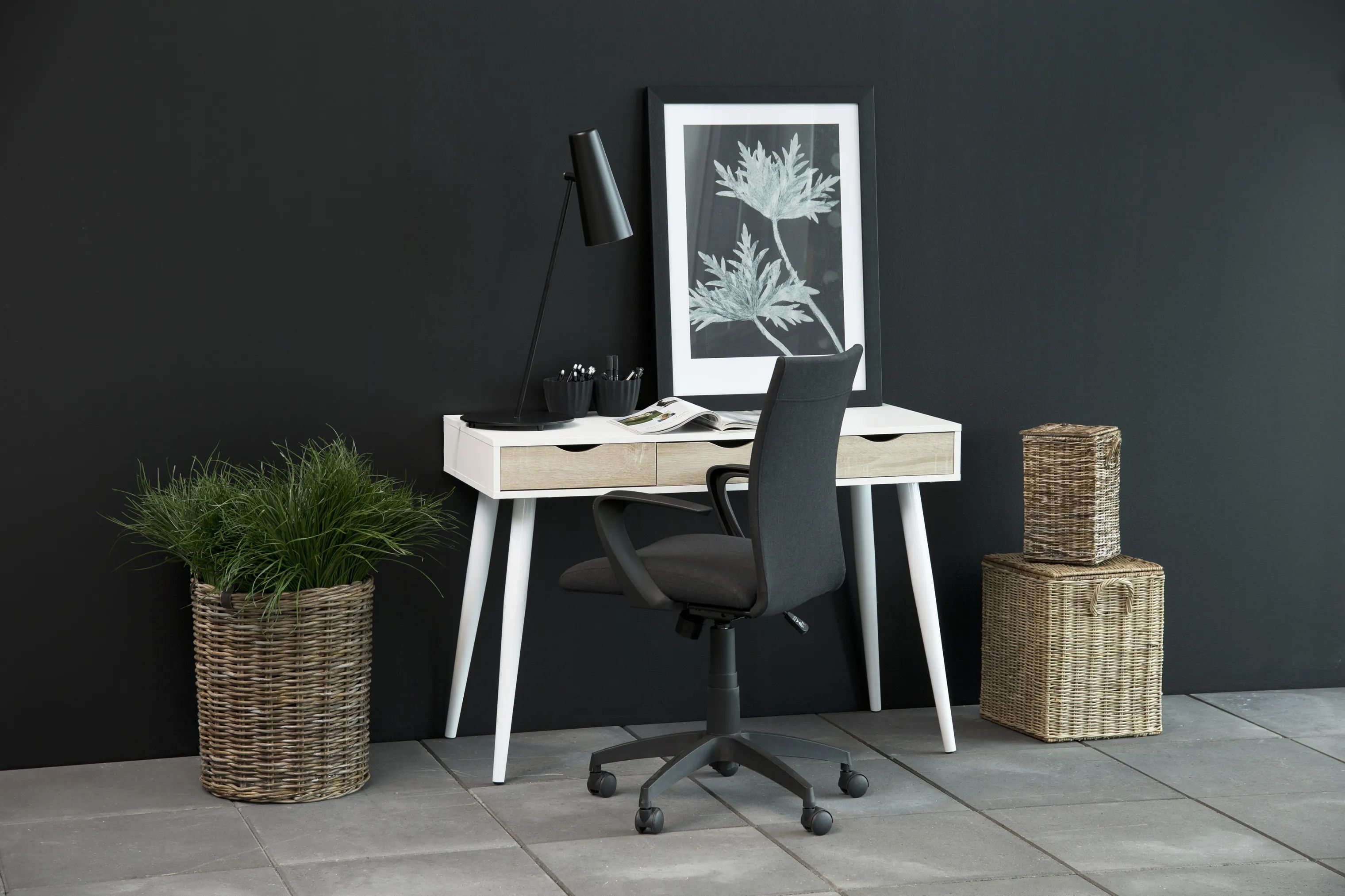 CASA Living Skriveborde Neptun Skrivebord i Lys natur/hvid, 2