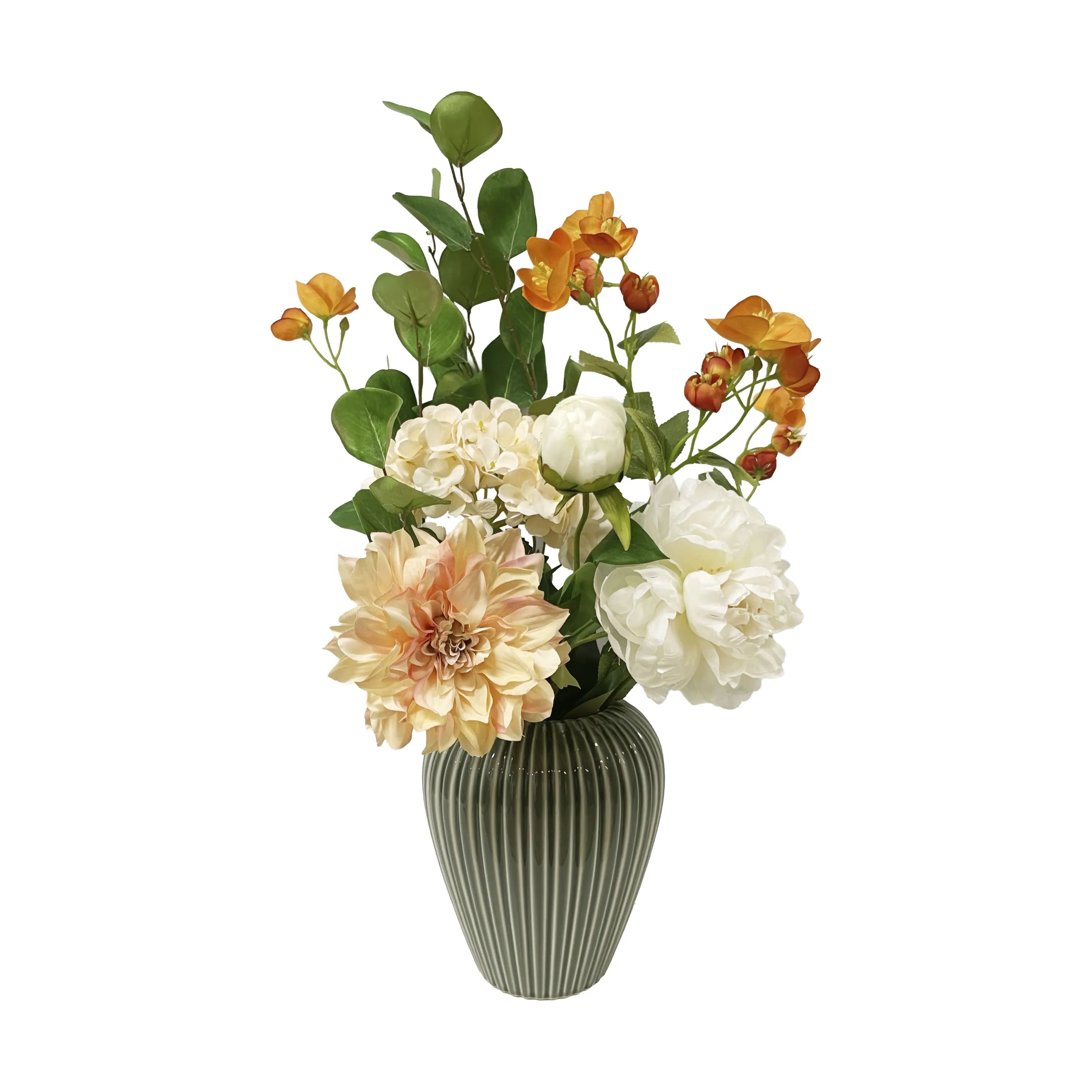 everbloom Kunstige blomster Kunstig Blomsterbuket i Orange/Hvid, 6