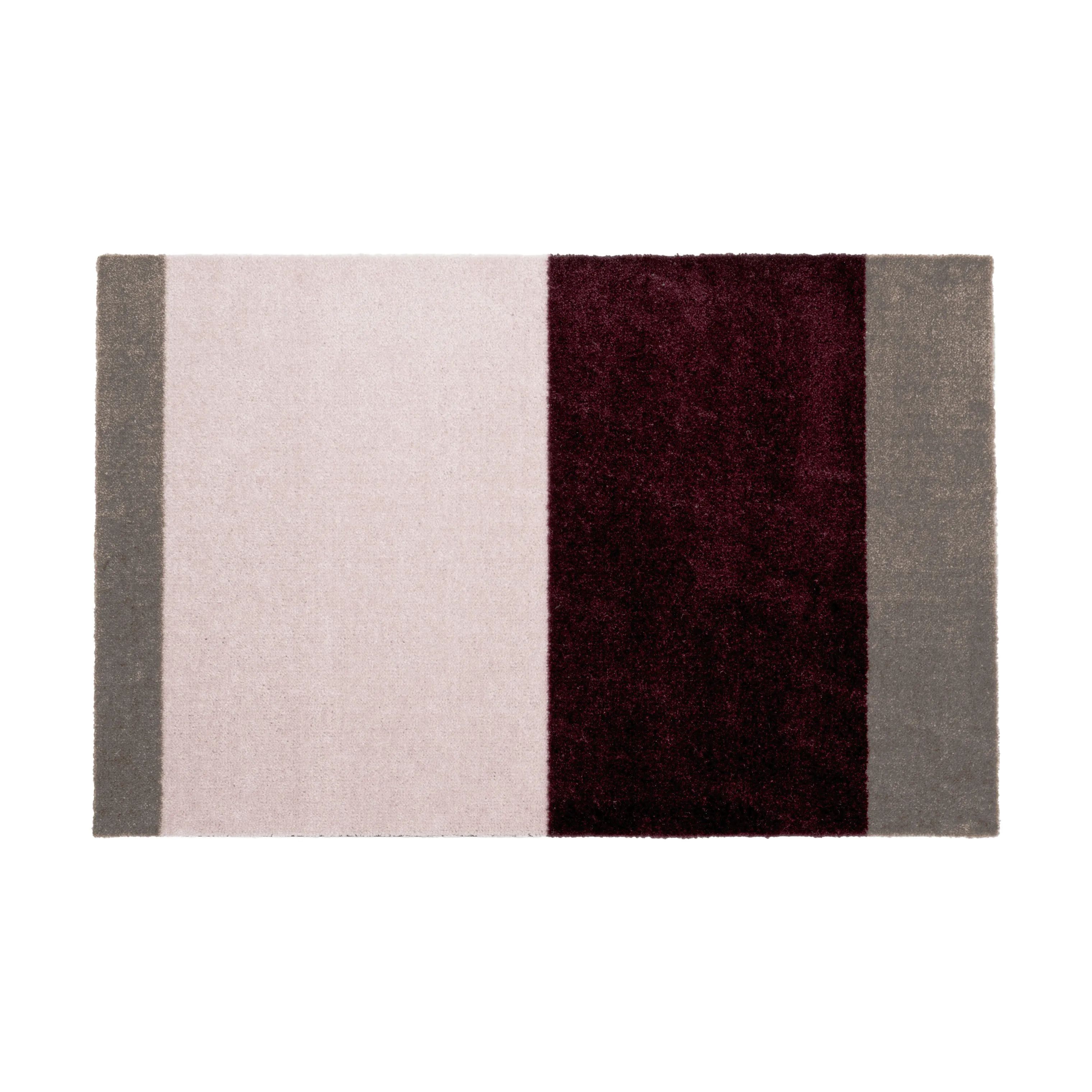 Tica Copenhagen Dørmåtter Stripes Horisontal Gulvmåtte i Bordeaux/Rosa/Sand, B60 x L90 cm, 1