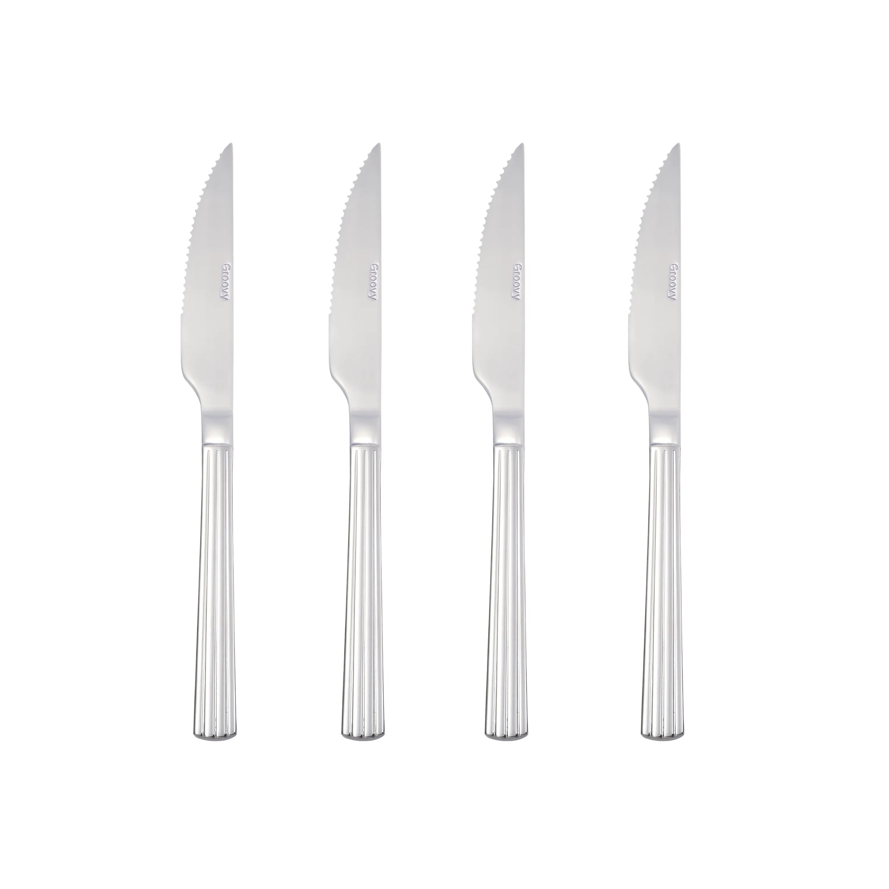 Aida Steakknive Groovy Steakkniv i Guld, 1