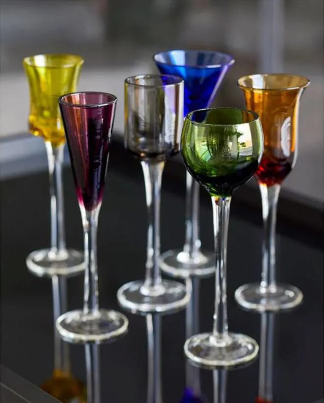 Lyngby Glas Snapseglas Snapseglas - 6 stk. i Multifarvet, 2