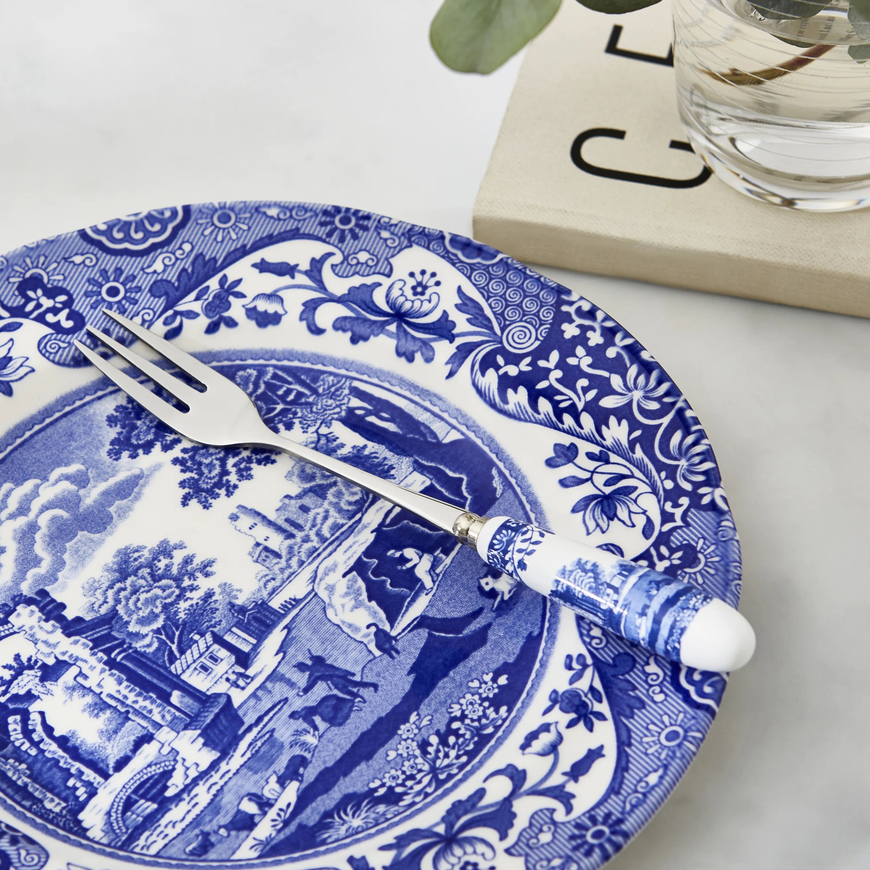 Spode Kagegafler Blue Italian Kagegafler - 6 stk. i Blå/Hvid, 3