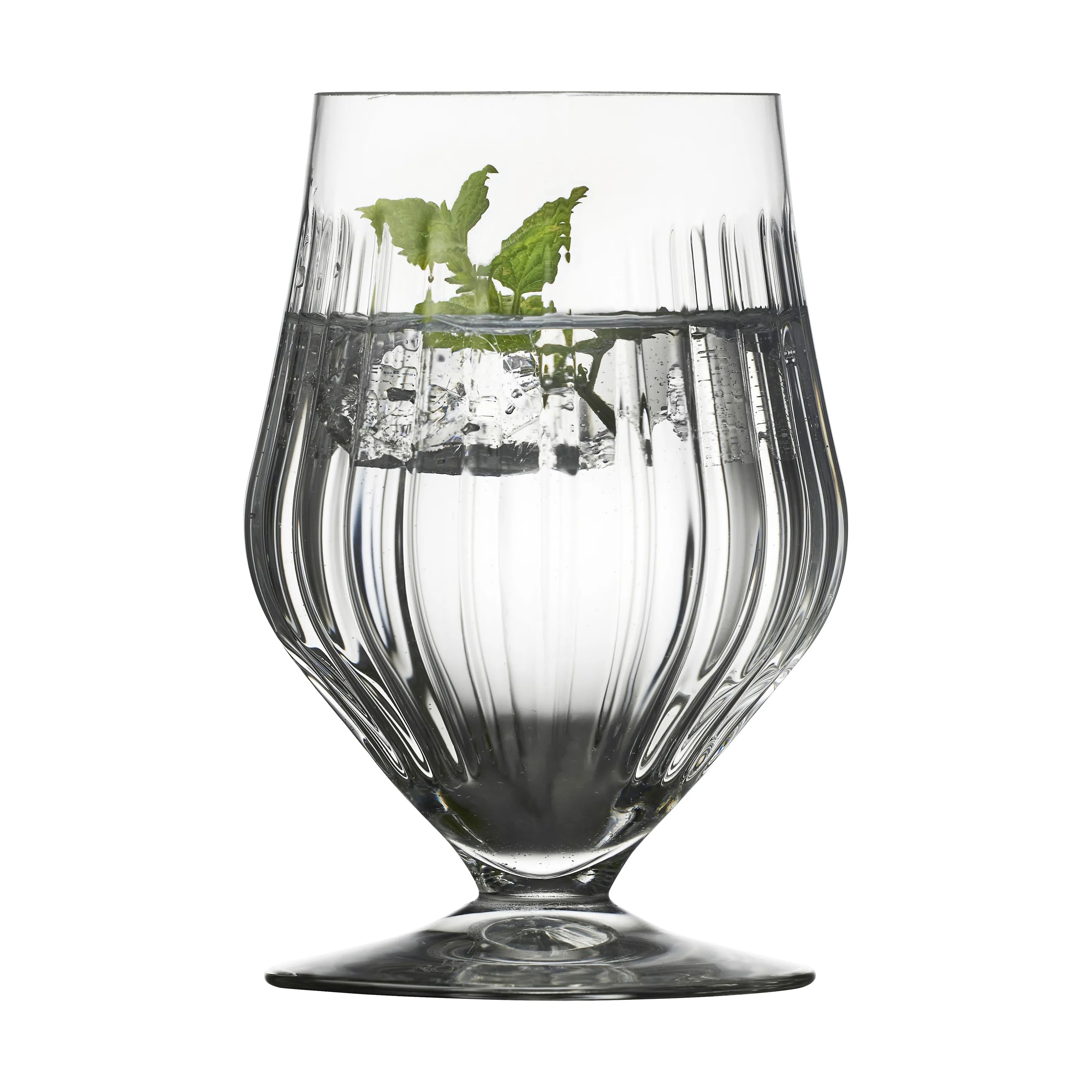 Lyngby Glas Vandglas Ane Vandglas på fod - 4 stk. i Klar, 3