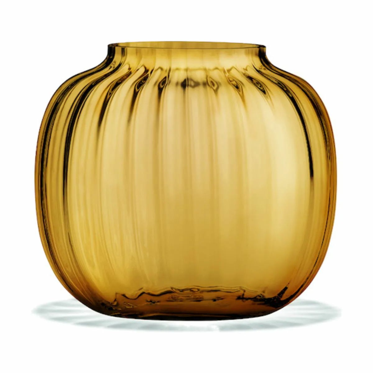 Holmegaard Vaser Primula Oval Vase i Amber, 12,5 cm, 1