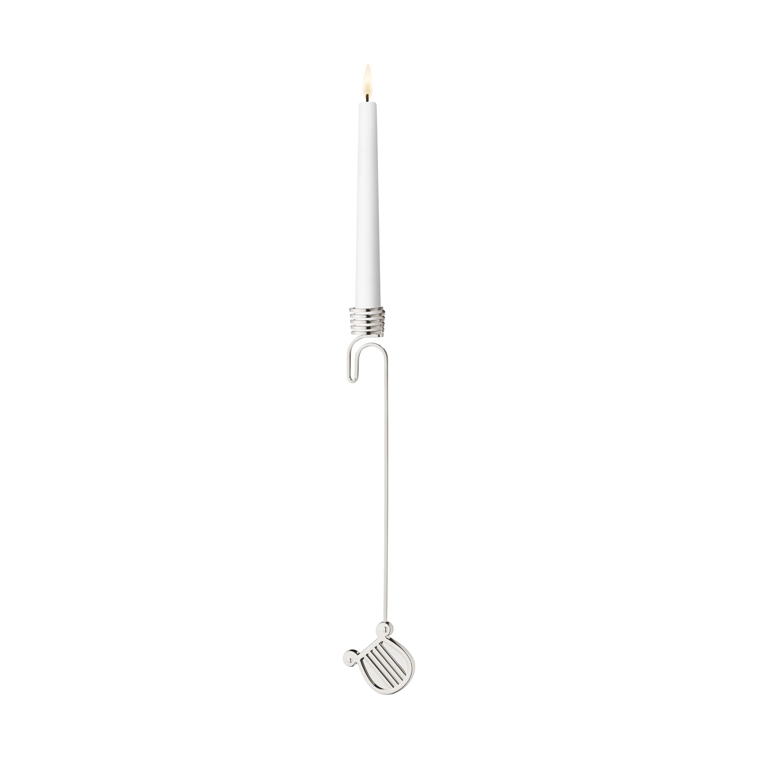 Georg Jensen Lysholdere og juletræslys Christmas Collectibles CC 2026 Lyseholder - Harpe i Palladium, 2