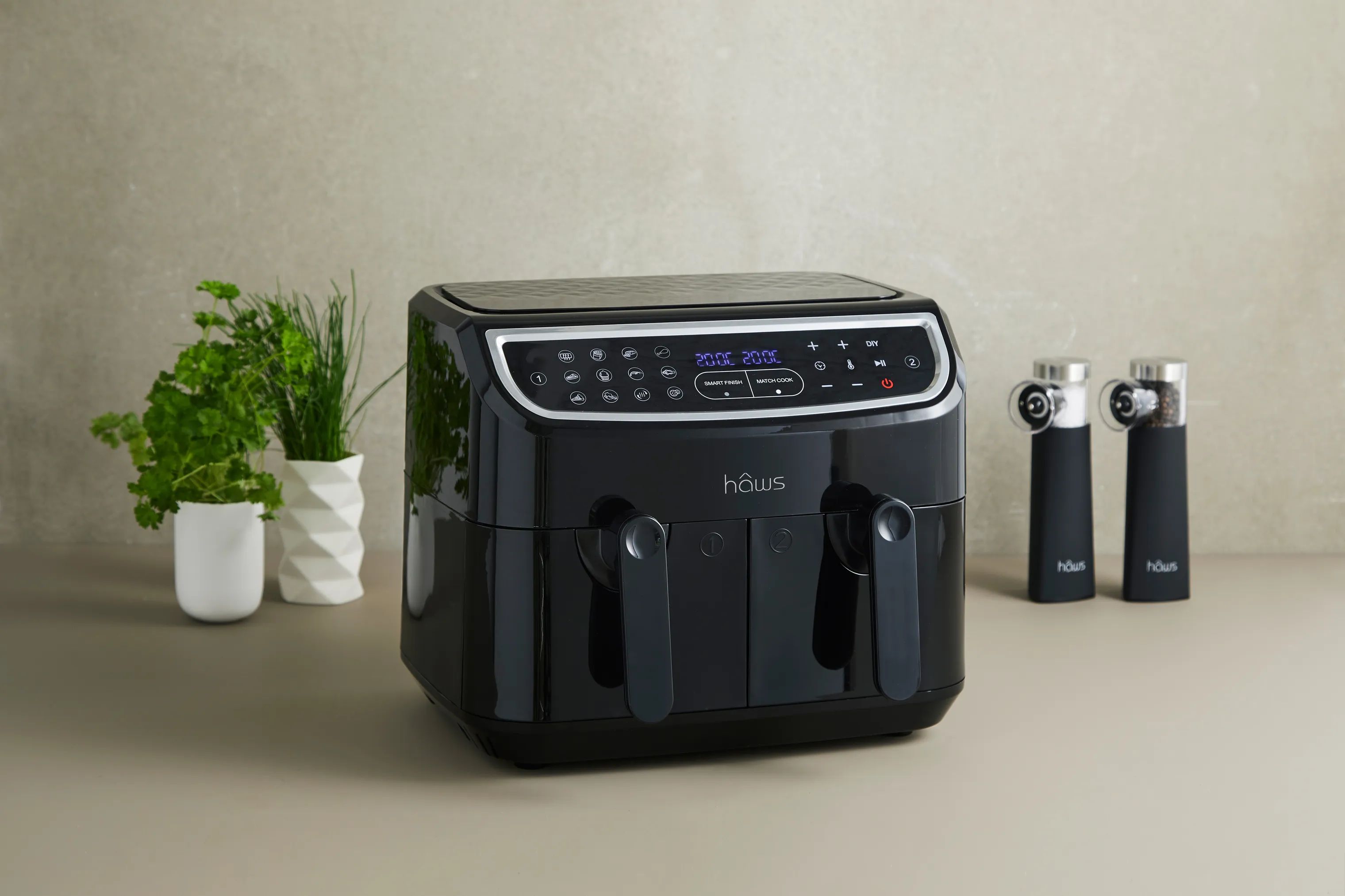 Hâws Airfryers Dobbelt Airfryer i Sort, 3