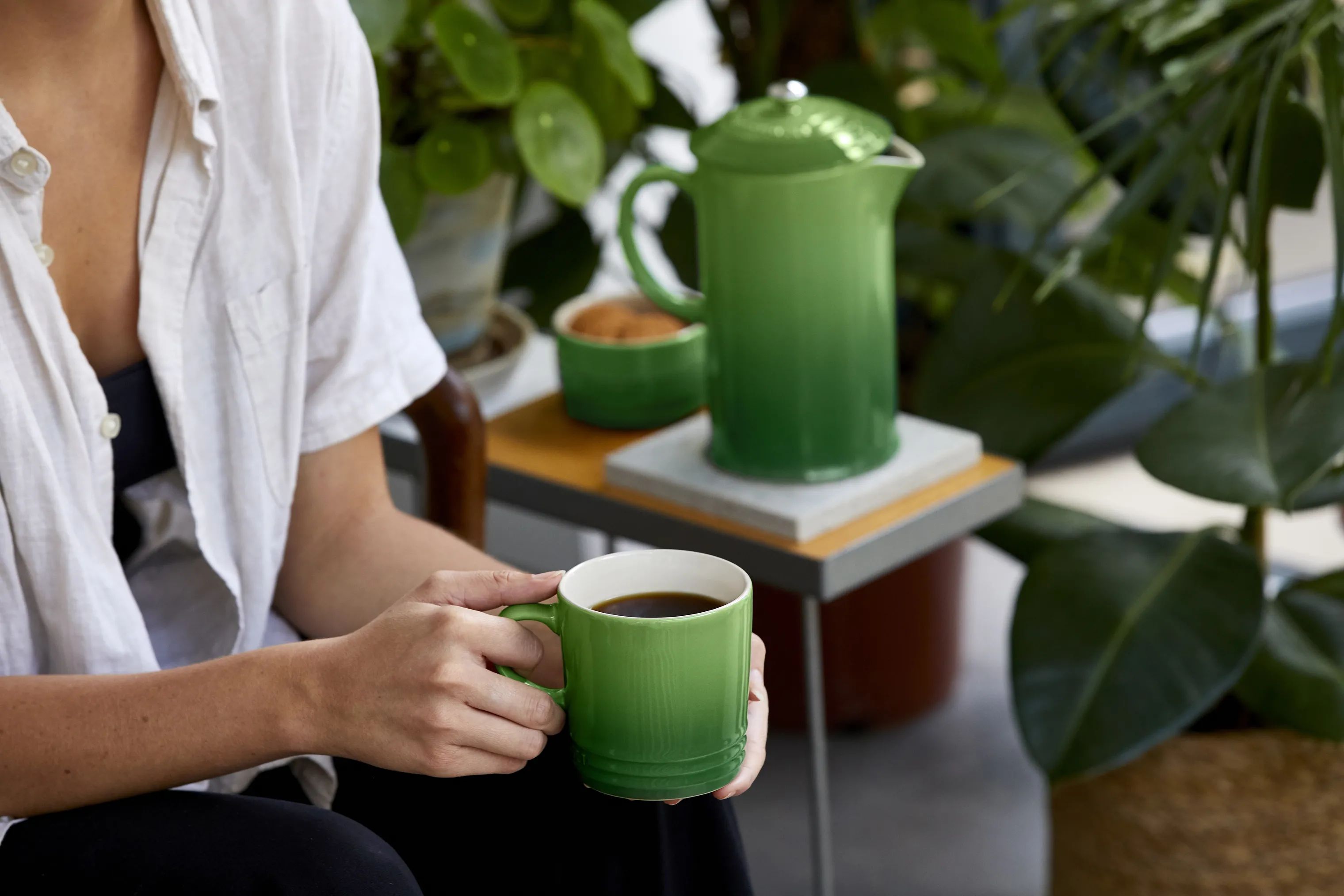 Le Creuset Krus og kopper med hank Signature Krus i Grøn, 350 ml, 3