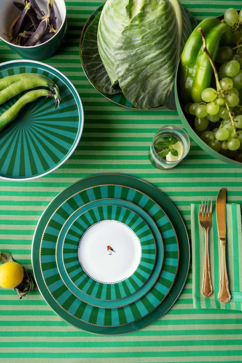 PIP Studio Frokosttallerkener Love Birds Tallerken i Grøn, 2