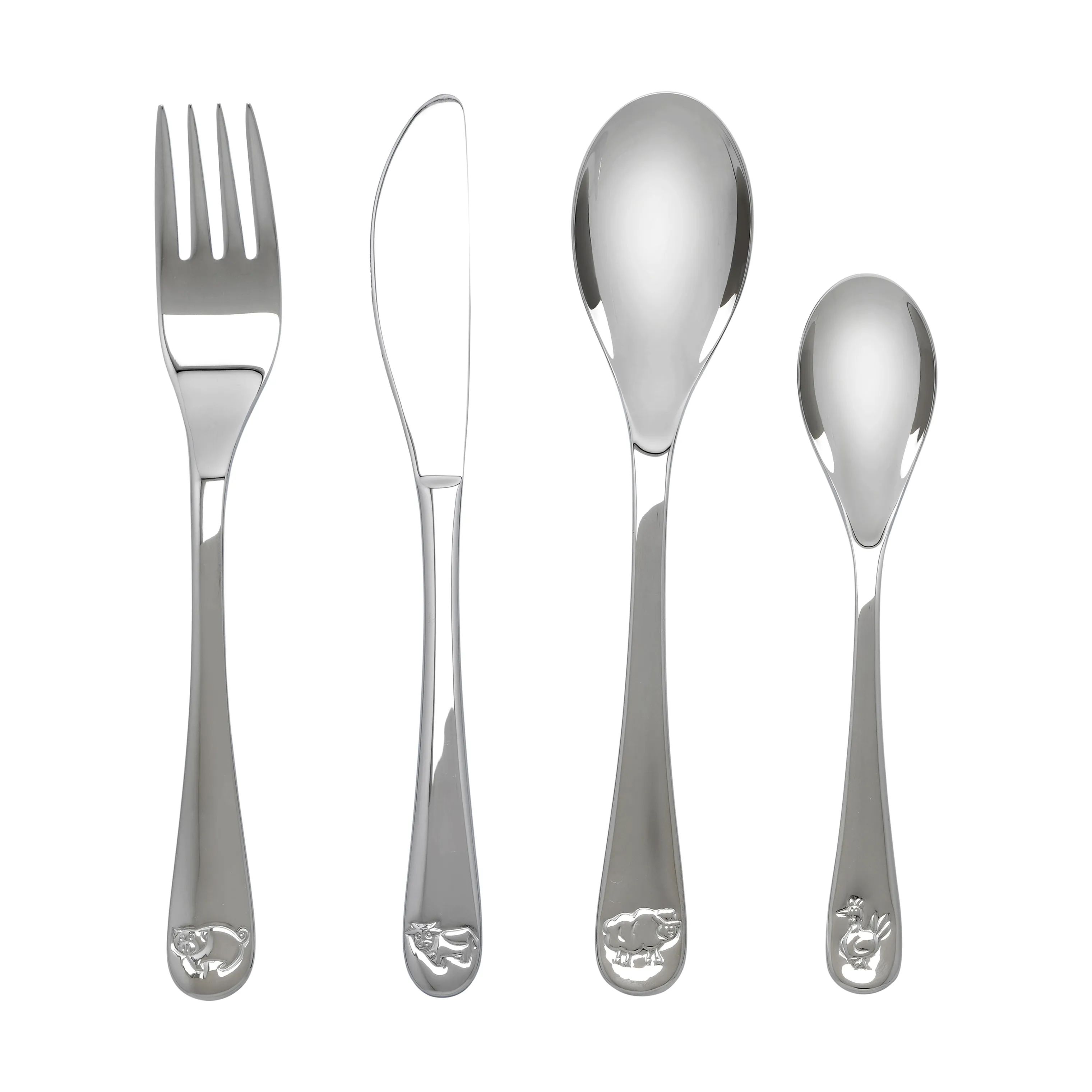 Zilverstad Børnebestik Børnebestik - 4 dele i Sølv/blank, 21,5 cm, 1