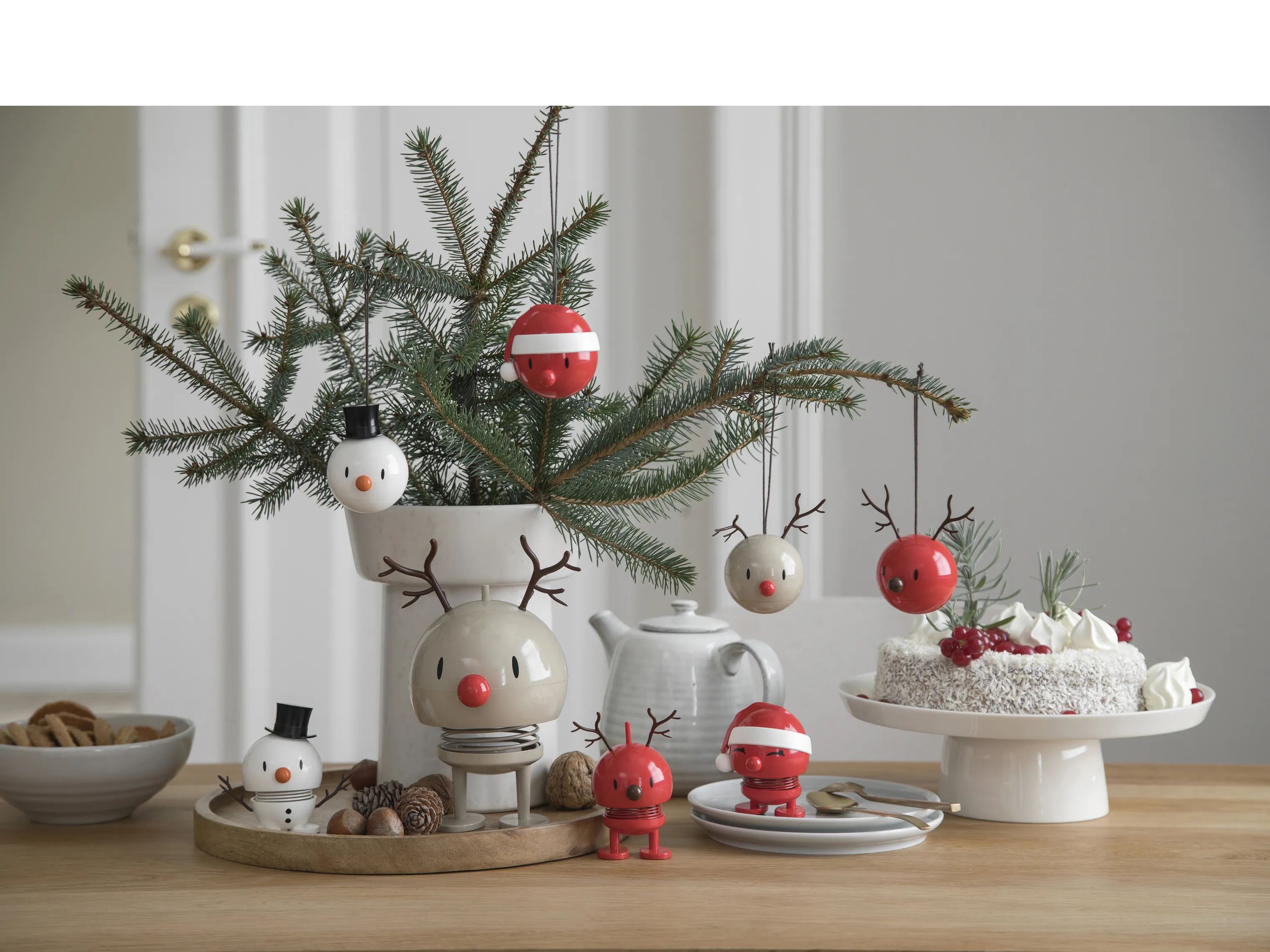Hoptimist Dyrefigurer Christmas Bumble - Rensdyr i rød, 14 cm, 2