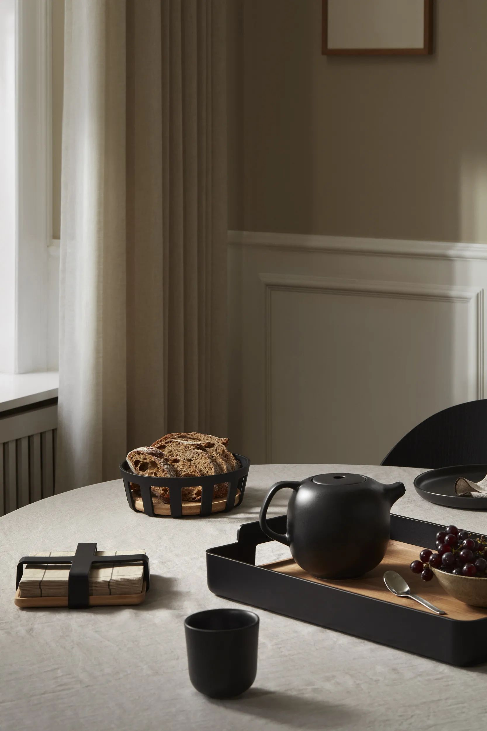 Eva Solo Servietringe og -holdere Nordic Kitchen Servietholder i natur/sort, 3