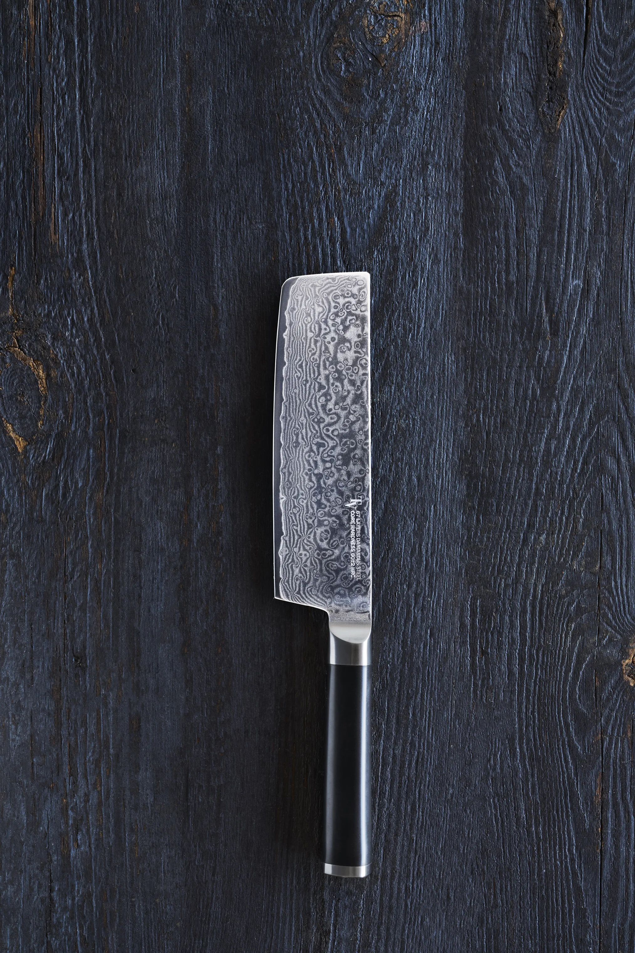 Timm Vladimir Kitchen Kokkeknive Damaskus Nakirikniv i sort/sølv, 2