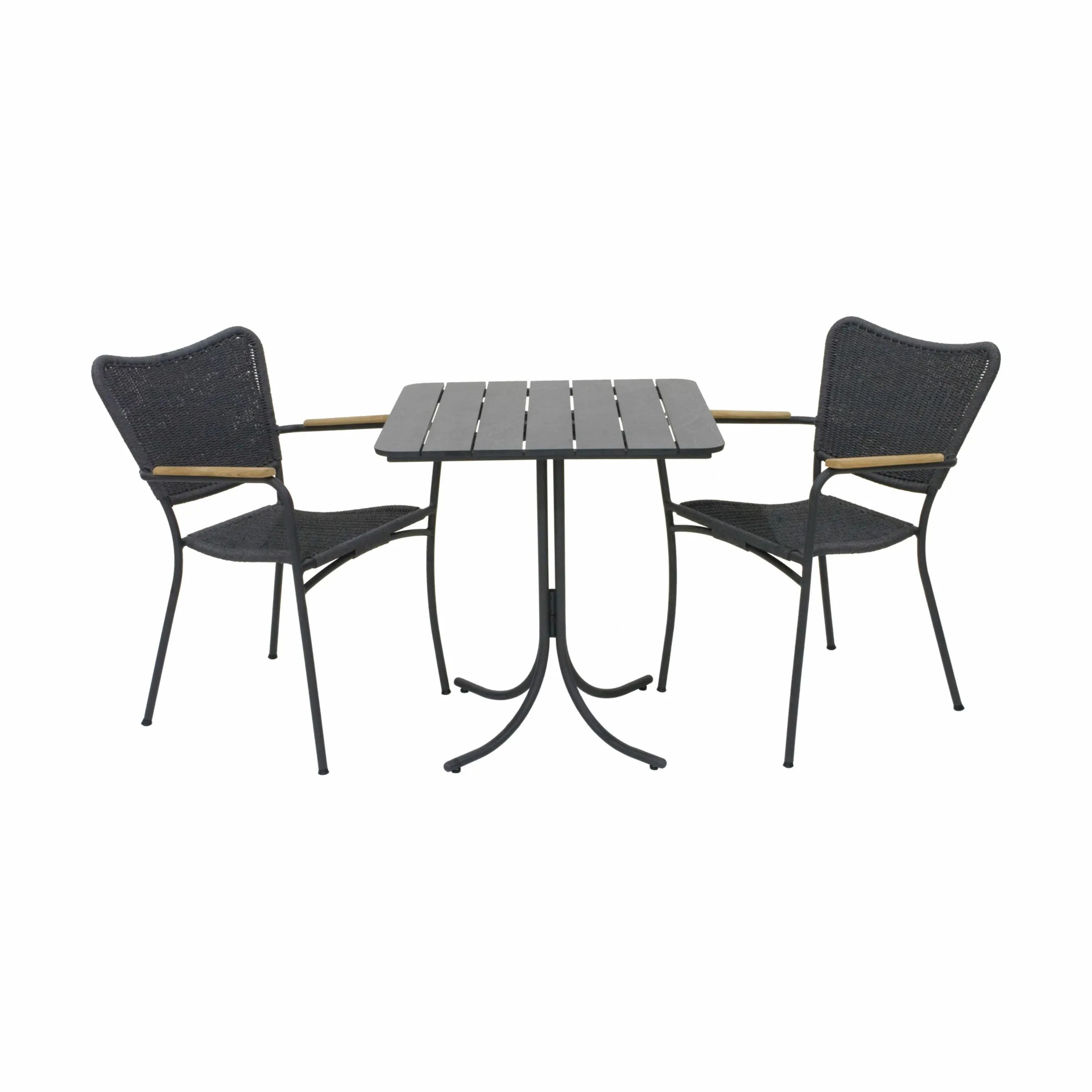 Mandalay Cafésæt Pure & Marguerit String Cafésæt - 3 dele i Bord (L 67 cm) med 2 stole, 1