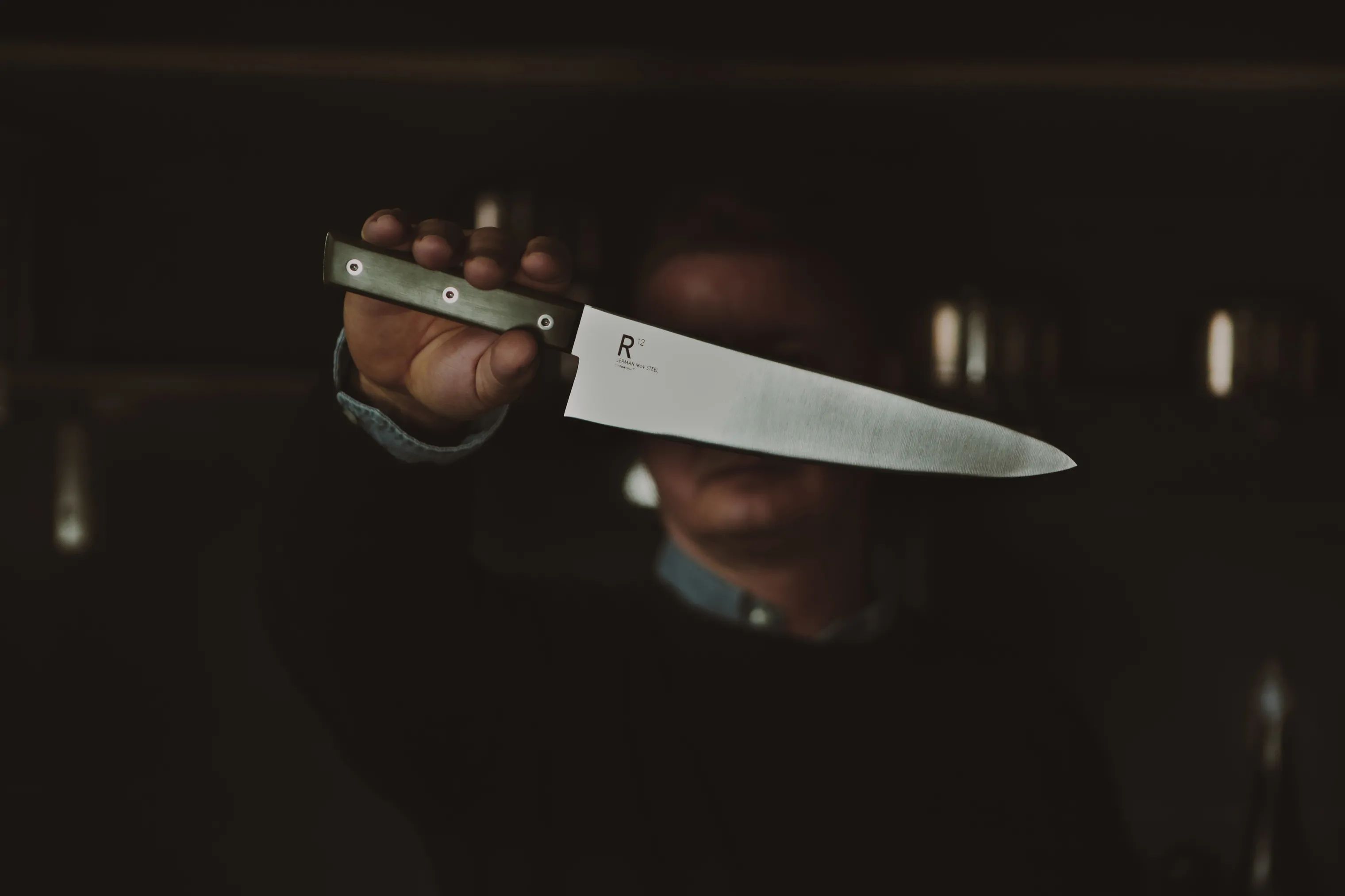 Endeavour Kokkeknive Resolution R12 Big Chopper Kniv i Grøn, 3