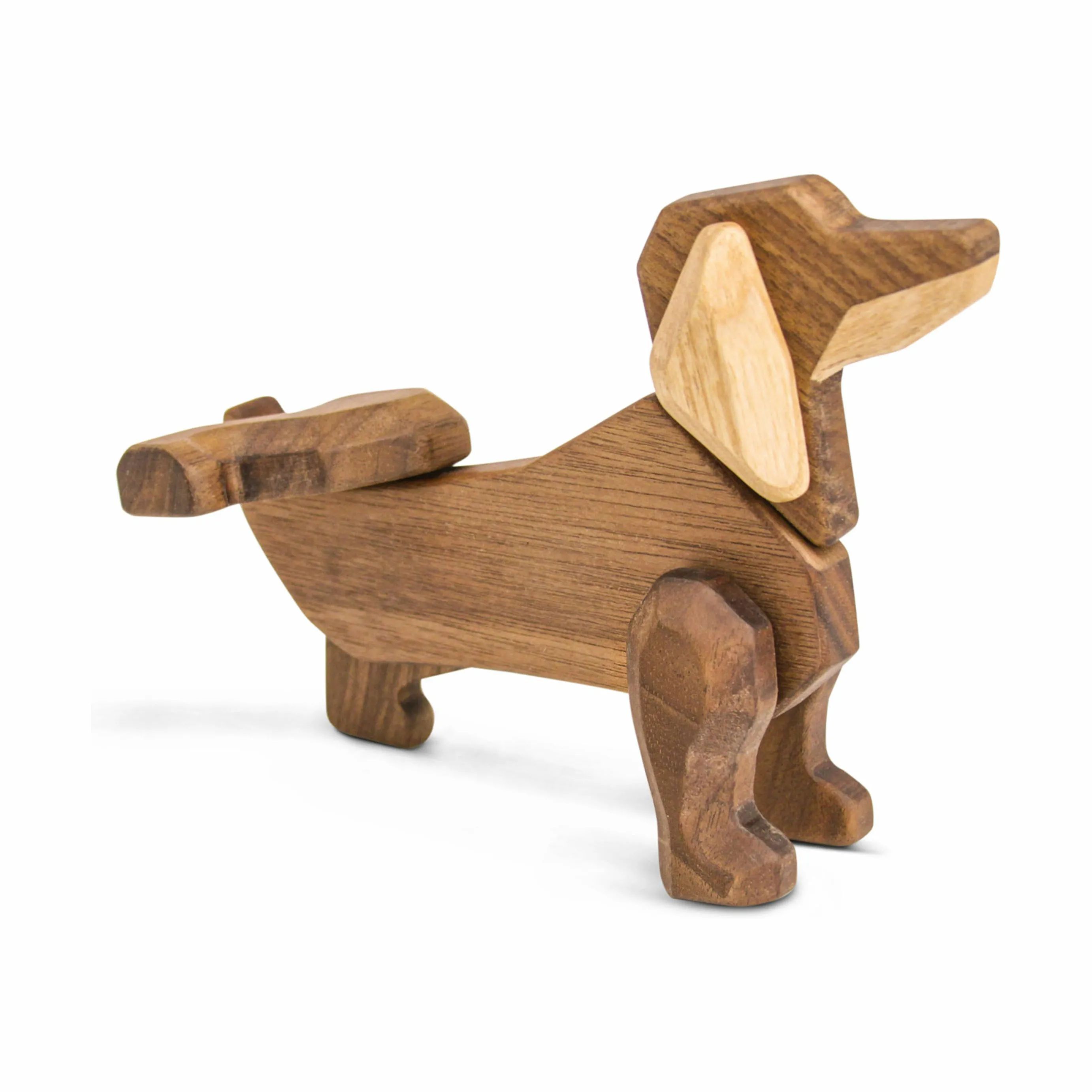 FableWood Dyrefigurer Stor Gravhund i Natur, 5