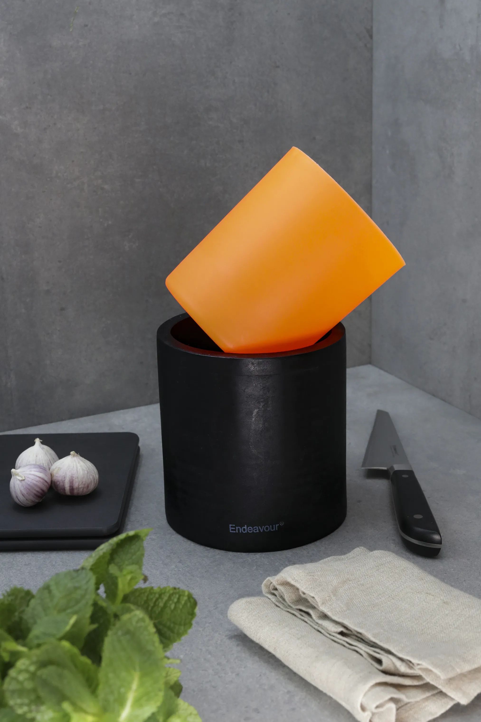 Endeavour Krukker til køkkenredskaber Redskabsholder i orange;sort, 5