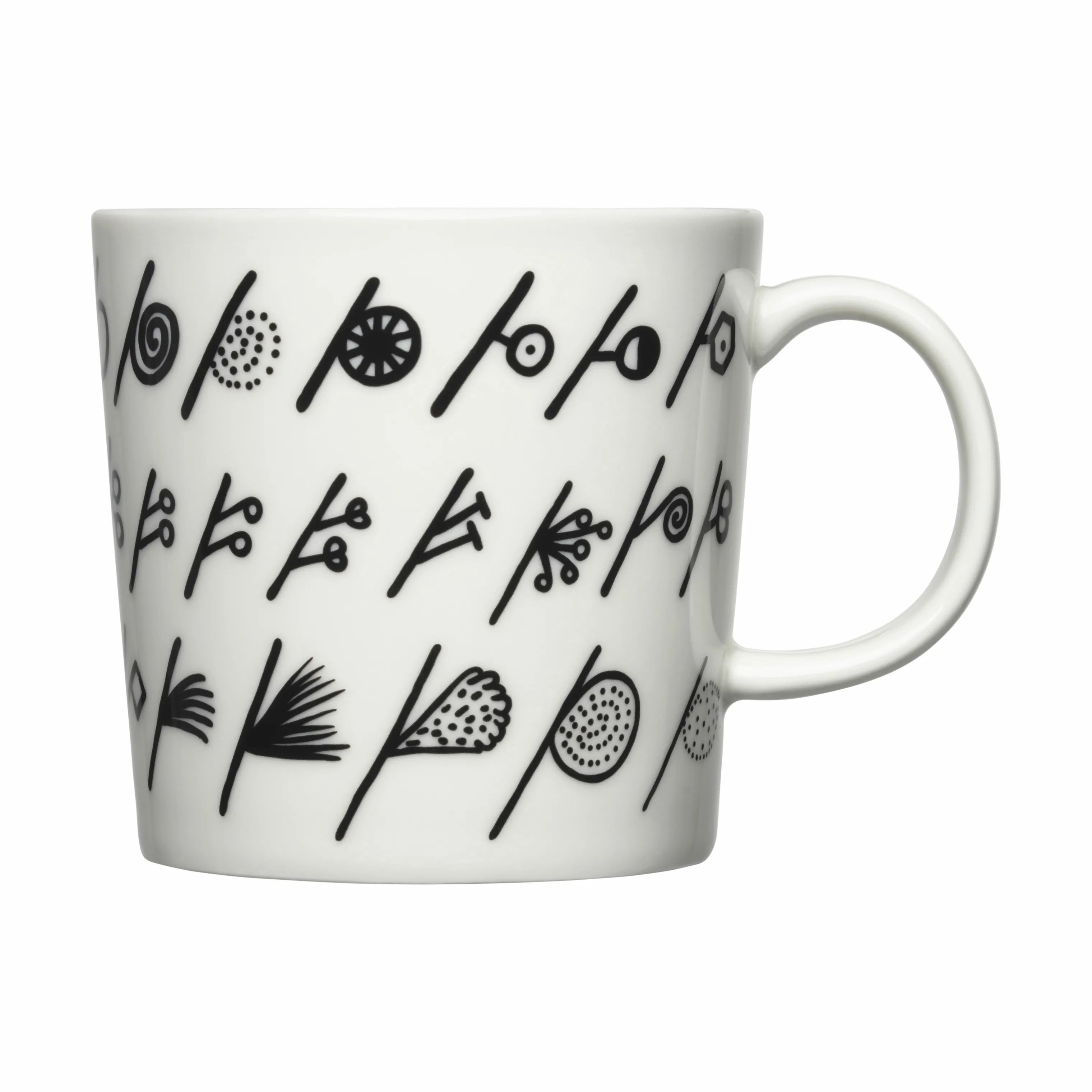 Iittala Krus og kopper med hank Oiva Toikka Collection OTC Krus - Kvist sort i Kvist sort, 30 cl, 1