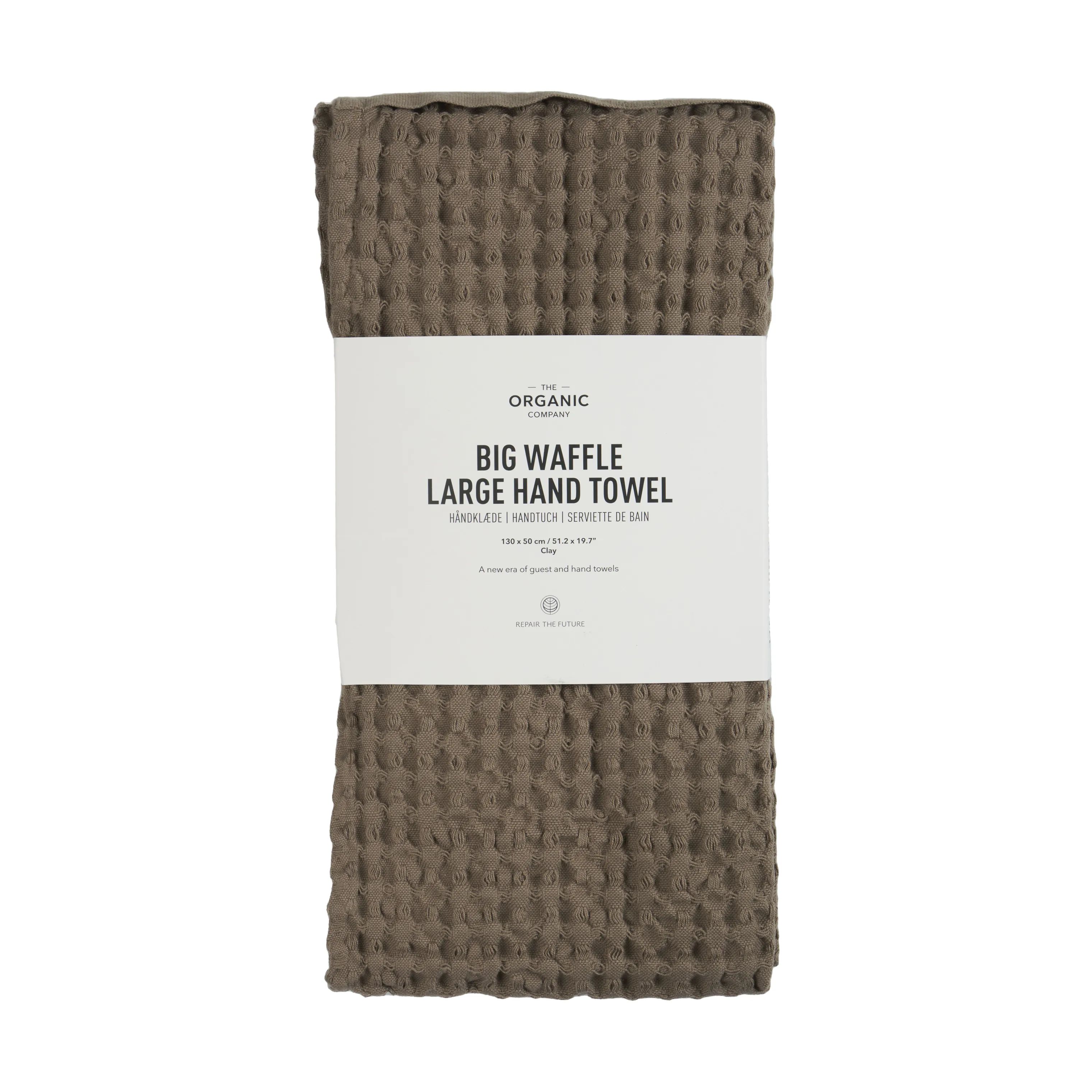 The Organic Company Håndklæder Big Waffle Vaffel Håndklæde i Ler, B50 x L130 cm, 3
