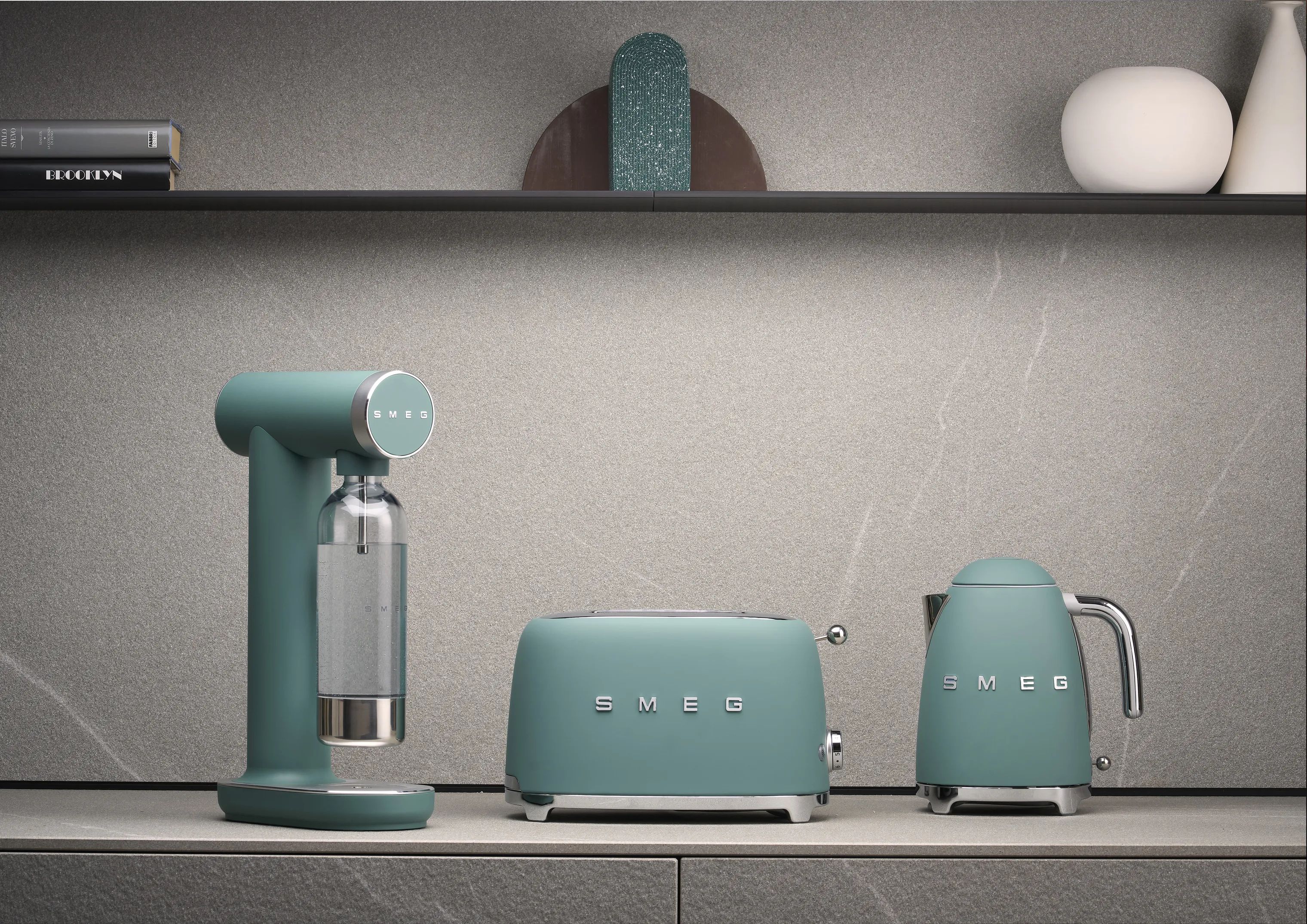 Smeg Sodavandsmaskiner Collezione Kulsyremaskine i Emerald Green, 2