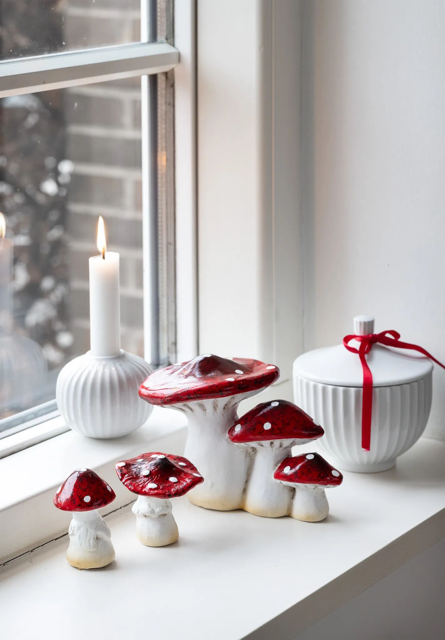 Casa Christmas Julefigurer Fluesvamp i 6 cm, 2
